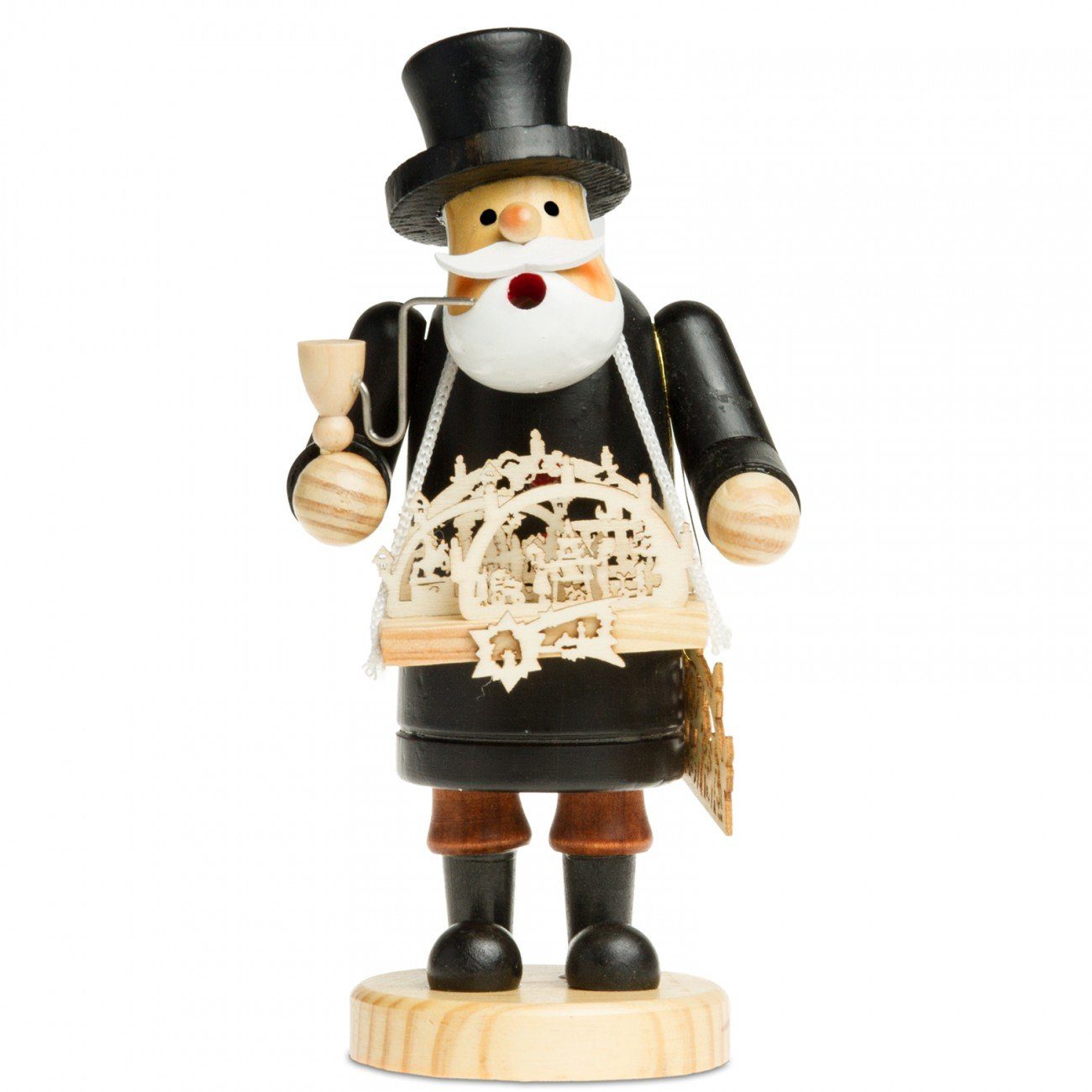 A11 SIKORA Räuchermännchen 3 Weihnachtsfigur schwarz RM-A Motive Größen Schwibbogenhändler verschiedene - aus Holz