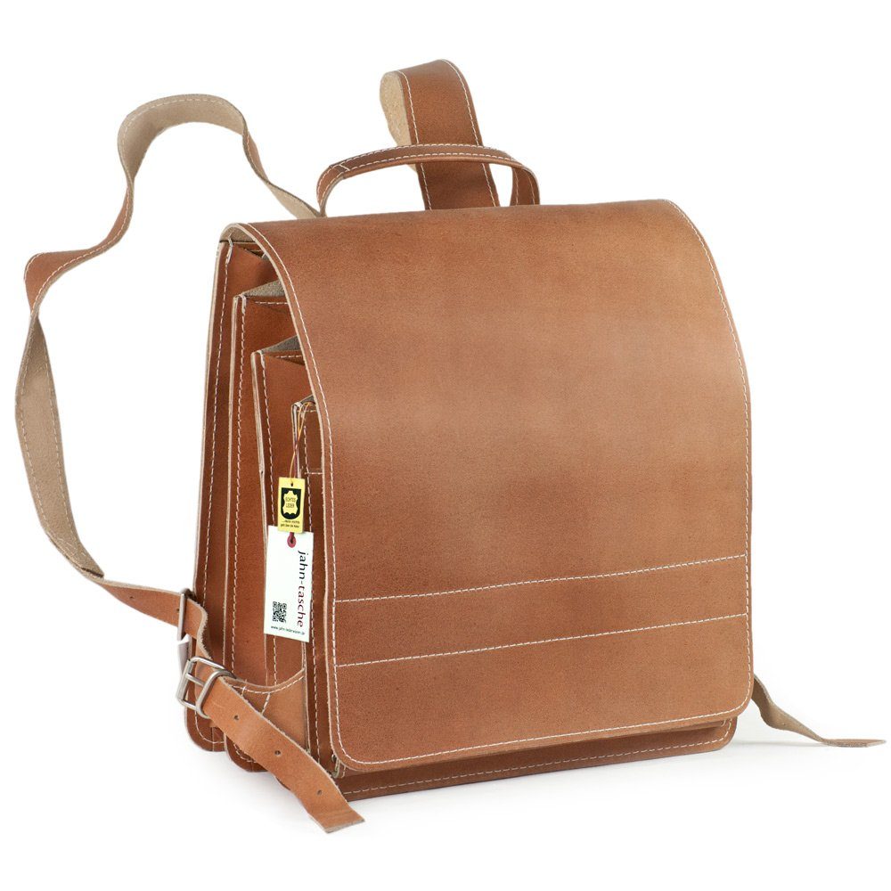 Jahn-Tasche Schulrucksack Großer Lehrer-Rucksack in XL, Leder, Braun Marmoriert, Jahn-Tasche 670