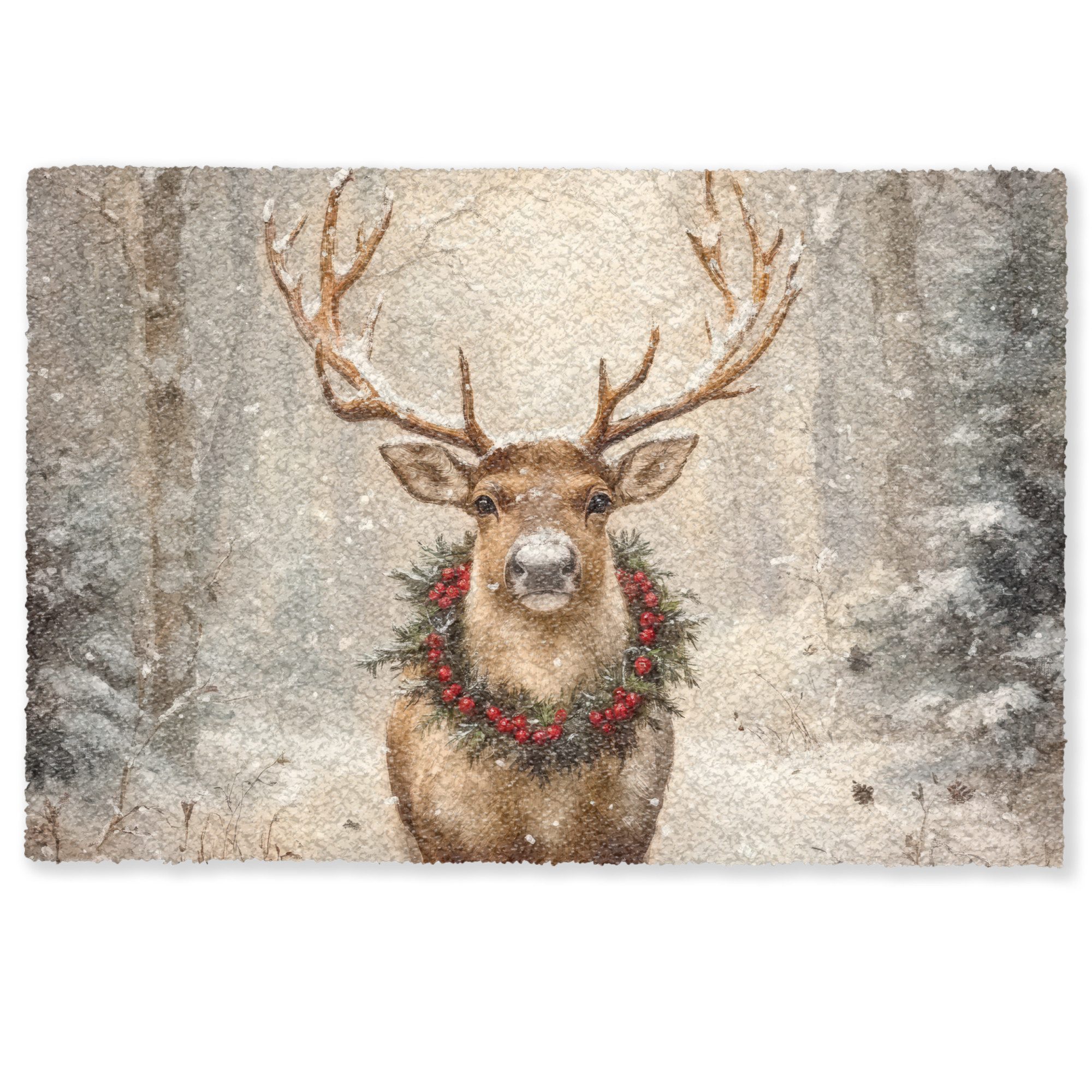 MuchoWow Fußmatte Weihnachten - Rentier - günstig online kaufen