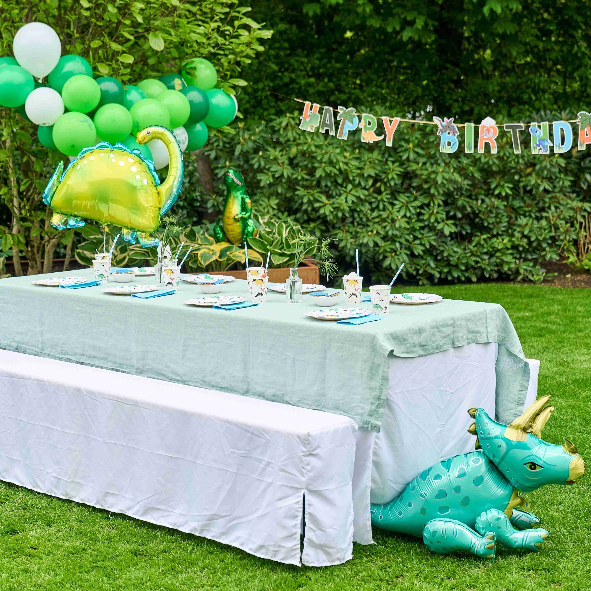 little Birthday Aufblasbares Partyzubehör Dinosaurier für Kinder Party, Dino