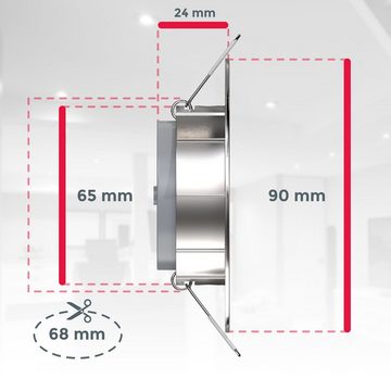 B.K.Licht Einbauleuchte, Dimmfunktion, LED fest integriert, Warmweiß