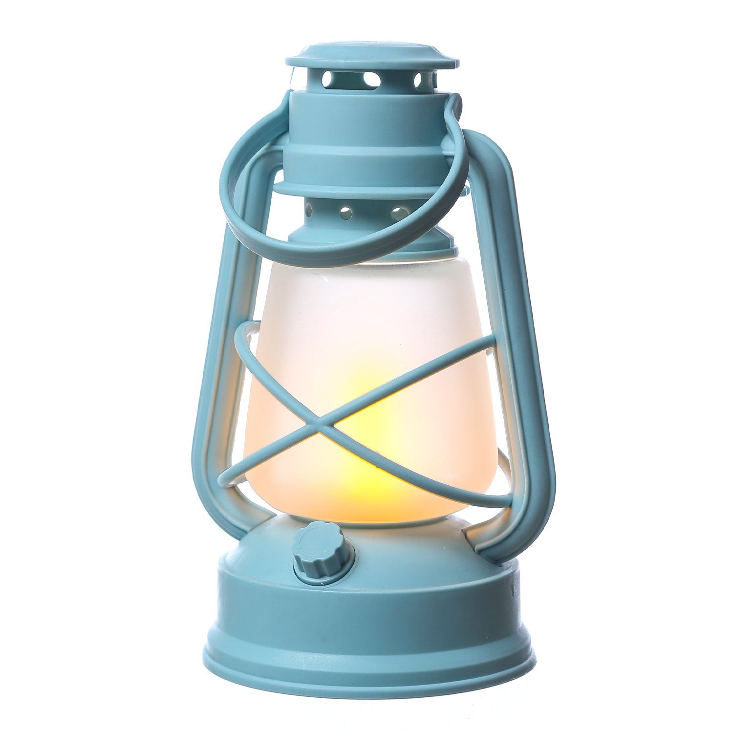 Grubenlampe 22cm, Sturmlaterne Laterne MARELIDA LED Retro amber Classic, Laterne H: Flammeneffekt LED LED blau