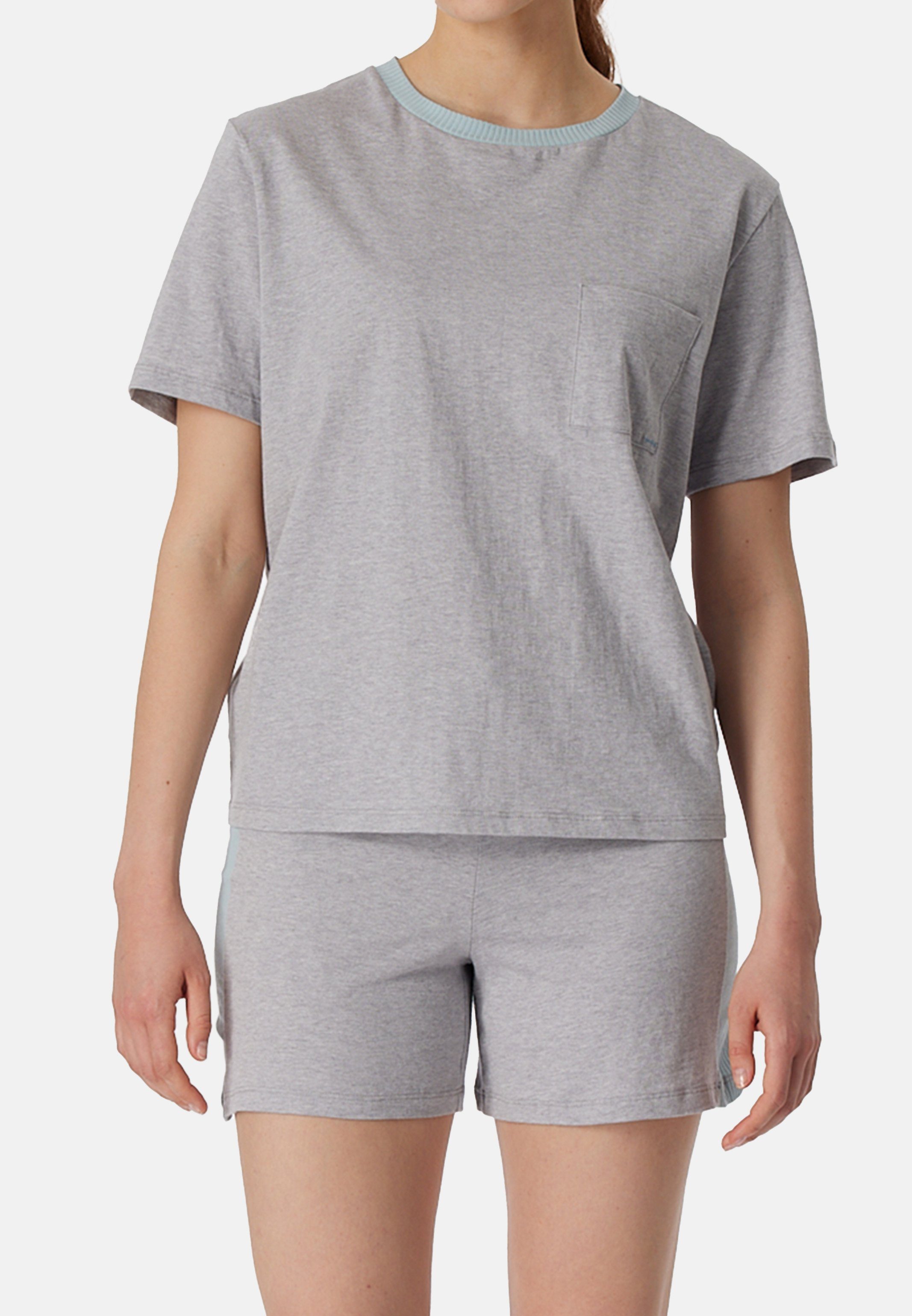 Schiesser Pyjama Casual Nightwear (Set, 2 tlg) Schlafanzug - Baumwolle - Atmungsaktiv