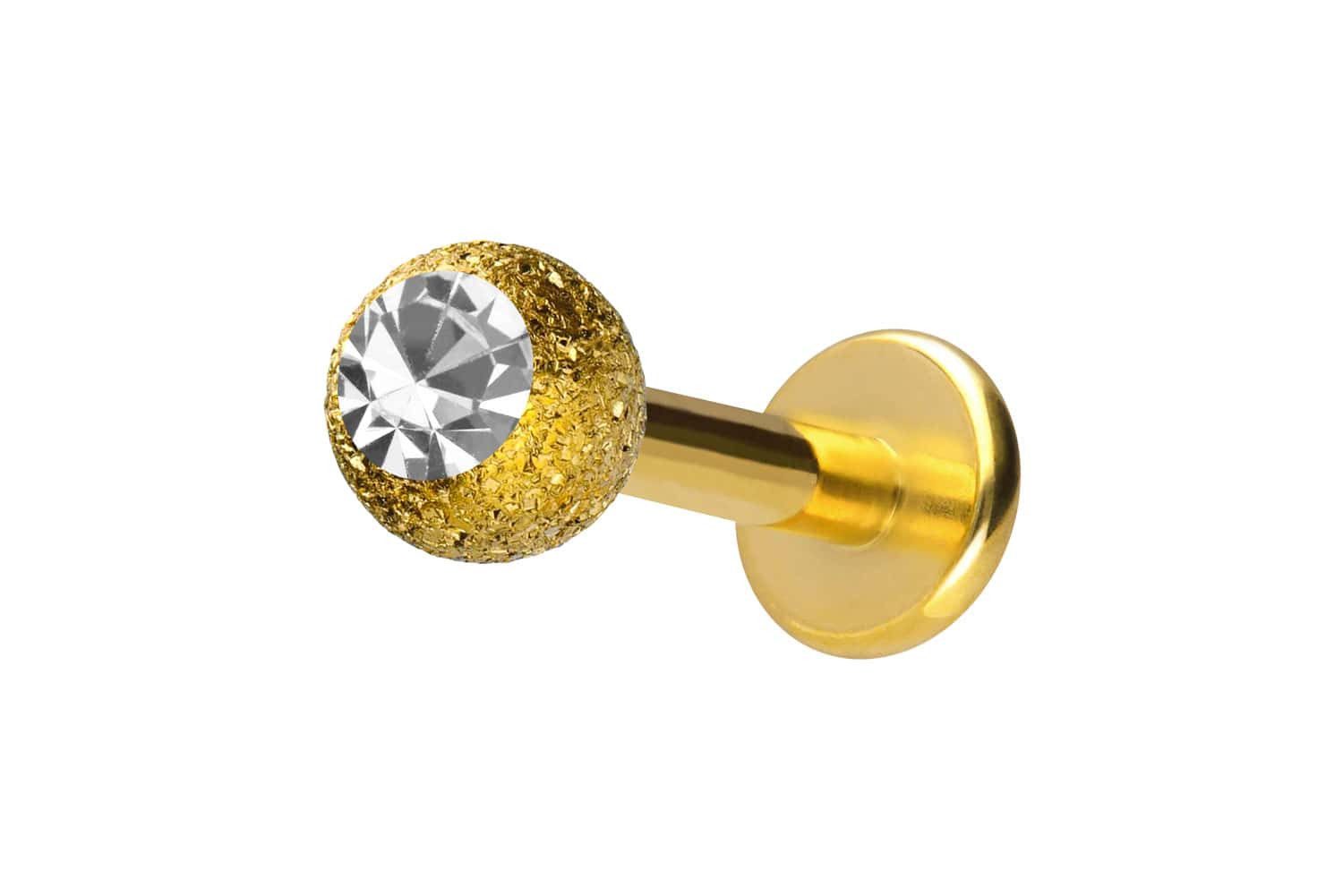 PIERCINGLINE Piercing-Set Chirurgenstahl Labret DIAMANTOPTIK + KRISTALL (Labrets, 1-tlg)