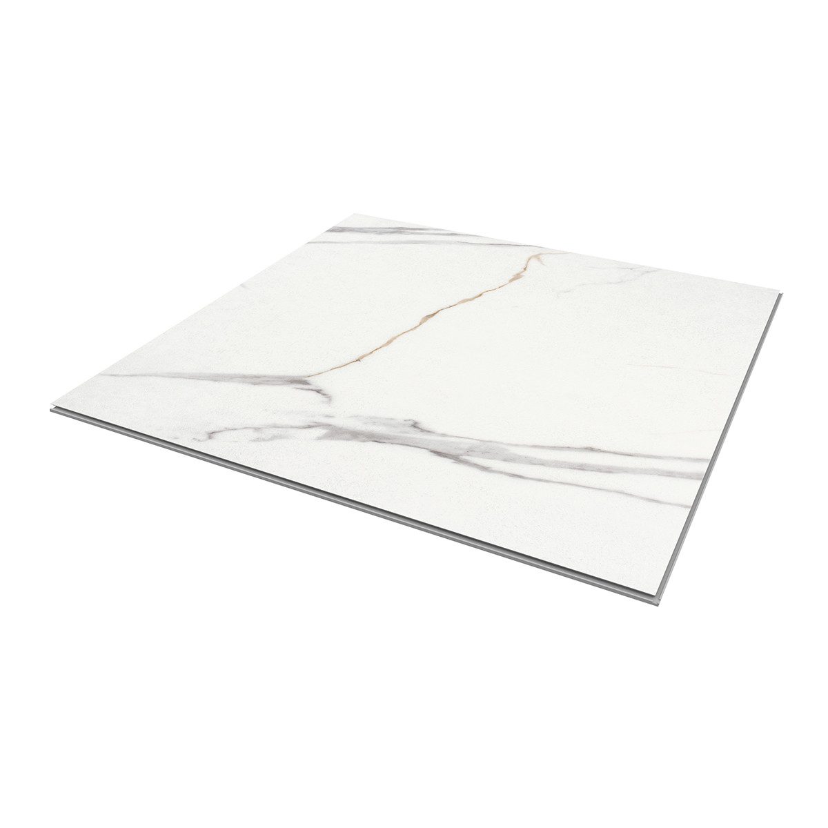 VILO Wandpaneel Fliesen SPC-Vinyl Bodenbelag 60x60cm 4 Stück 1,44qm calacatta white, BxL: 60,0x60,0 cm, 0,36 qm, (Karton mit 4 Platten, 1,44 qm) einfache Montage, Marmoroptik, geringes Gewicht