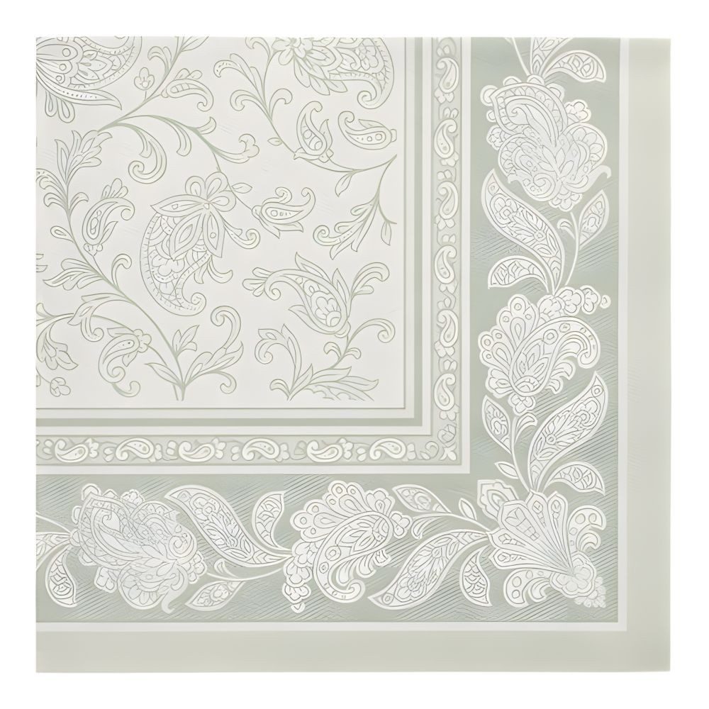 PAPSTAR Papierserviette 50 x ROYAL Collection 1/4-Falz 40 cm x 40 cm jadegrün Ornaments
