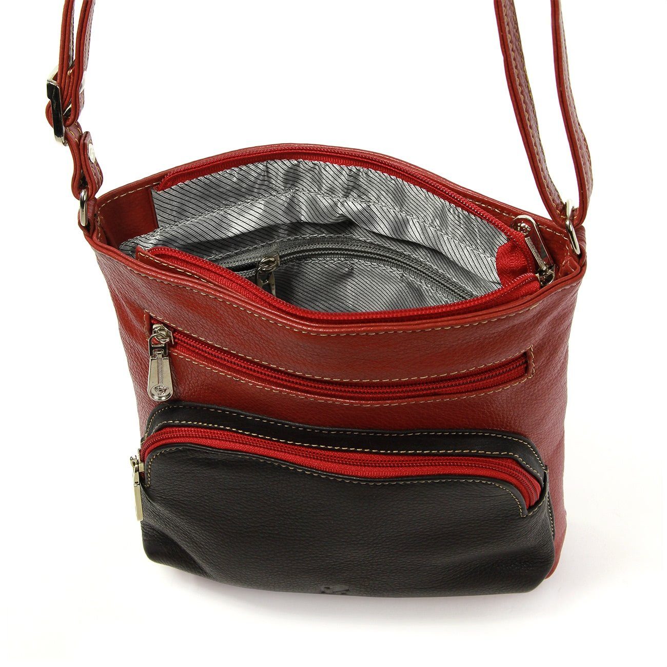 DrachenLeder braun Echtleder DrachenLeder (Handtasche), Handtasche OTZ900X Damen Damen schwarz, Tasche, Handtasche rot