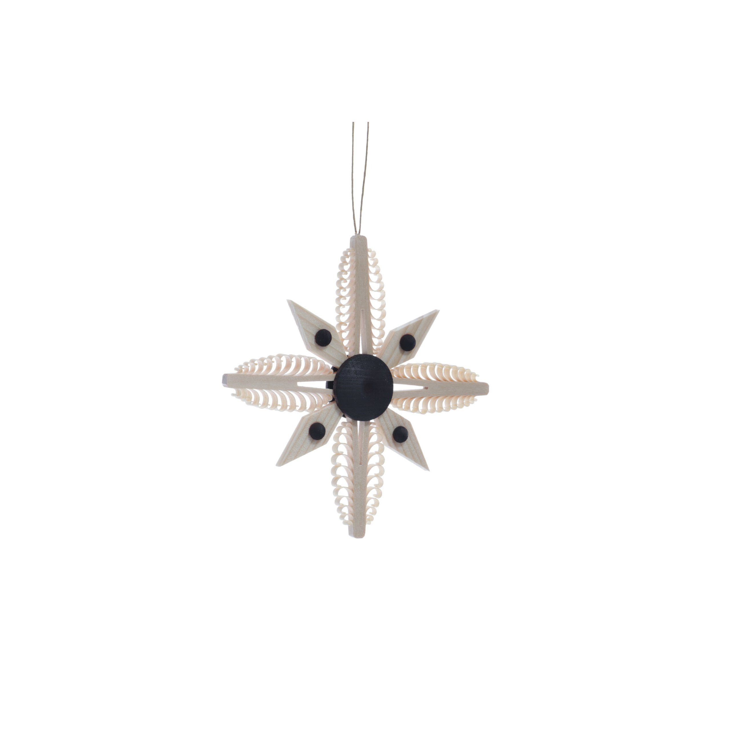 Christbaumschmuck Christbaumschmuck Spanstern braun 4 Bäumchen geschlitzt u. 4
