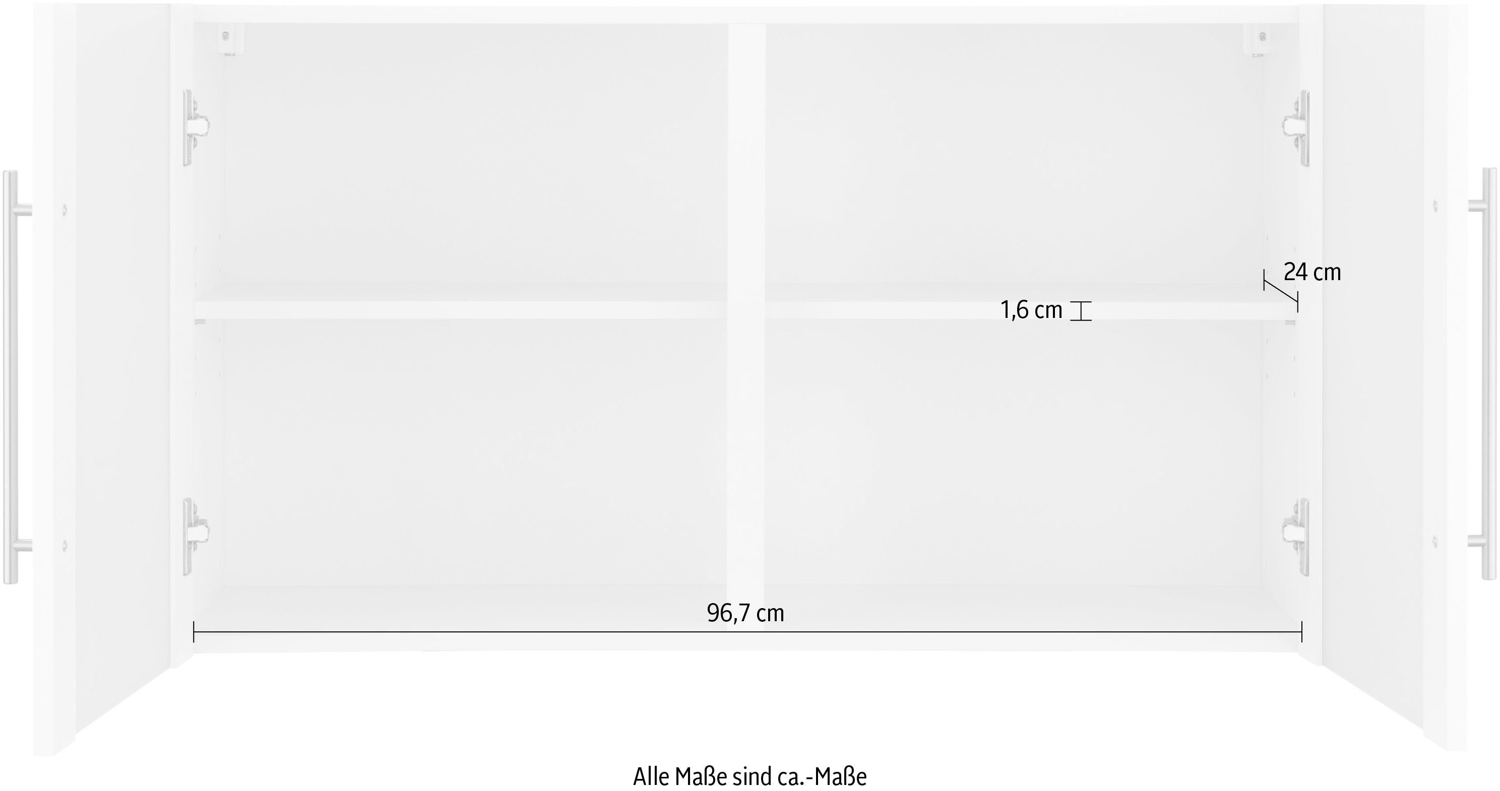 anthrazit/anthrazit wiho mit Front Glaseinsatz Unna | Glashängeschrank Anthrazit Küchen