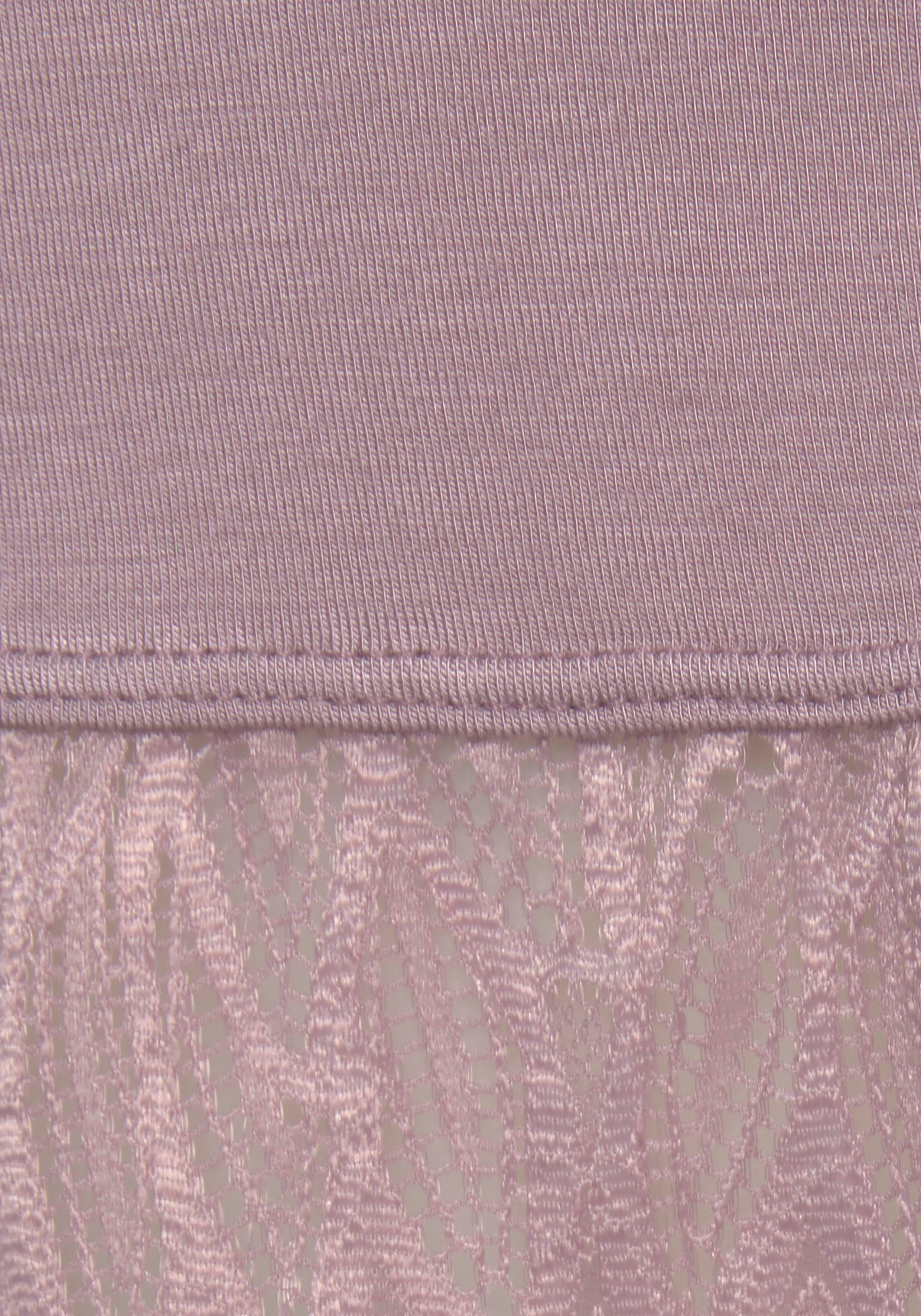 Schlafshorts mit Spitzendetails LASCANA mauve