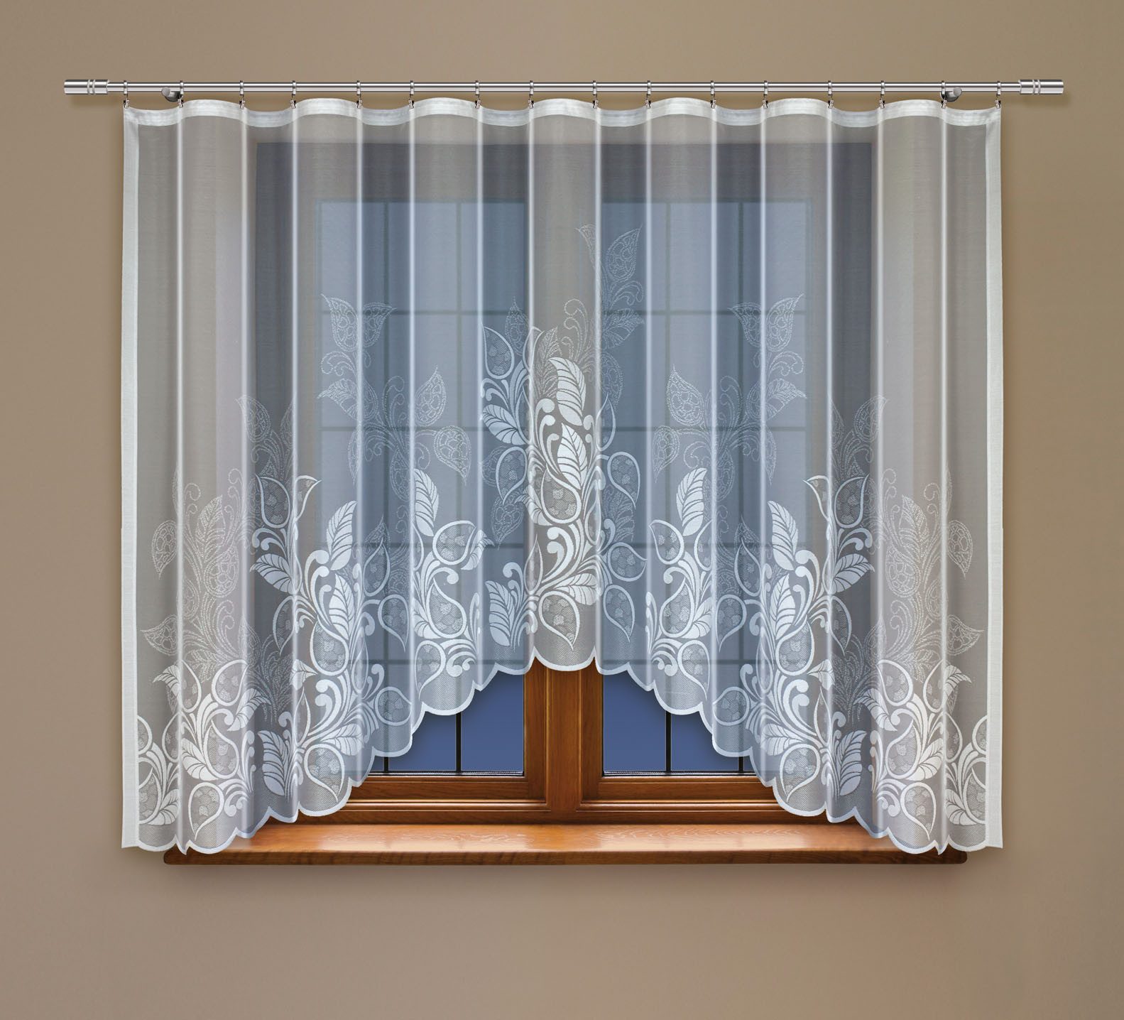 HAFT Bogenstore 25041, halbtransparent, Jacquard-Stoff, Kräuselband günstig online kaufen