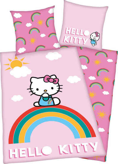 Kinderbettwäsche »Hello Kitty«, Hello Kitty, mit tollem Hello Kitty Motiv
