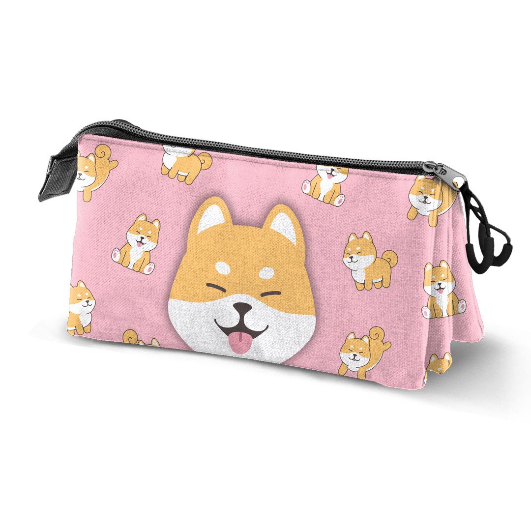 Oh My Pop! Federmäppchen Shiba Stiftemäppchen Schlampermäppchen Mäppchen Federmappe, 3 Fächer
