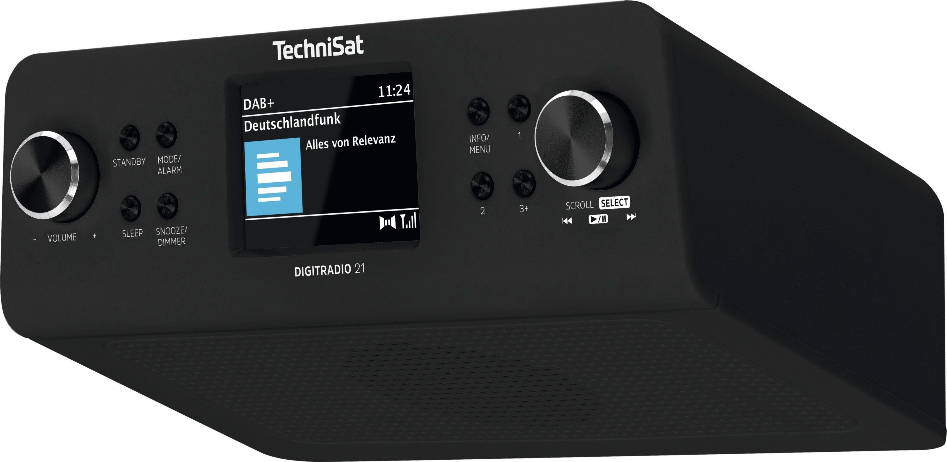 TechniSat DIGITRADIO 21 Küchen-Radio RDS, (DAB), 2 mit UKW schwarz (Digitalradio Unterbau-Radio,Küchen-Radio) W