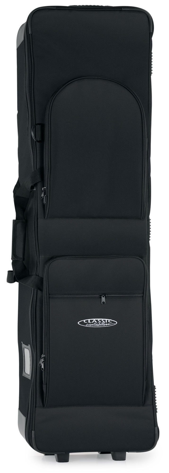 Classic Cantabile Piano-Transporttasche G2 Keyboardtasche mit Trolley - Innenmaße: 138 x 36,5 x 17 cm, Schaumstoffpolsterung - 2 große Außentaschen