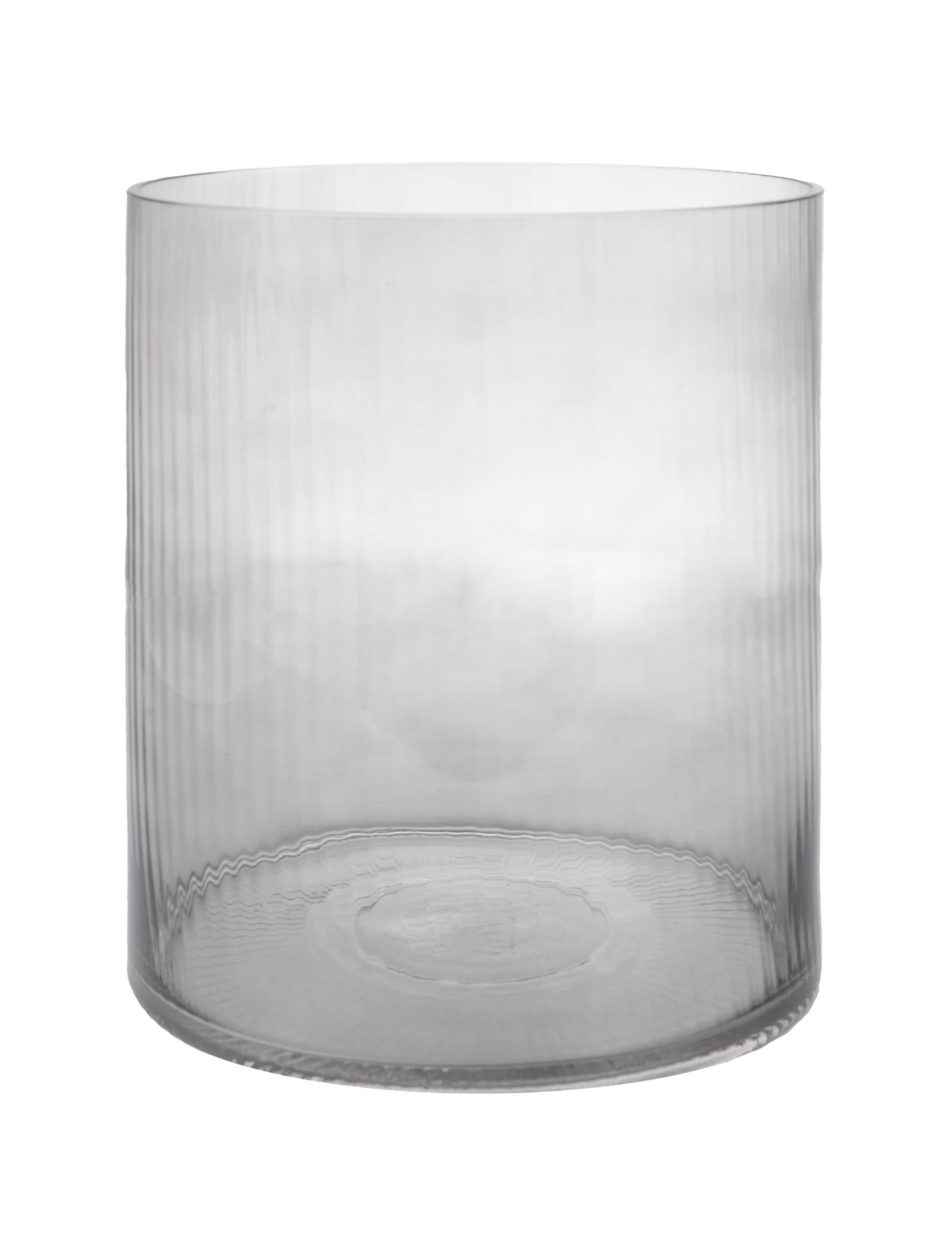 Storefactory Windlicht Windlicht/Vase RAMSJÖ XL Glas grau, Ø 25x30 cm