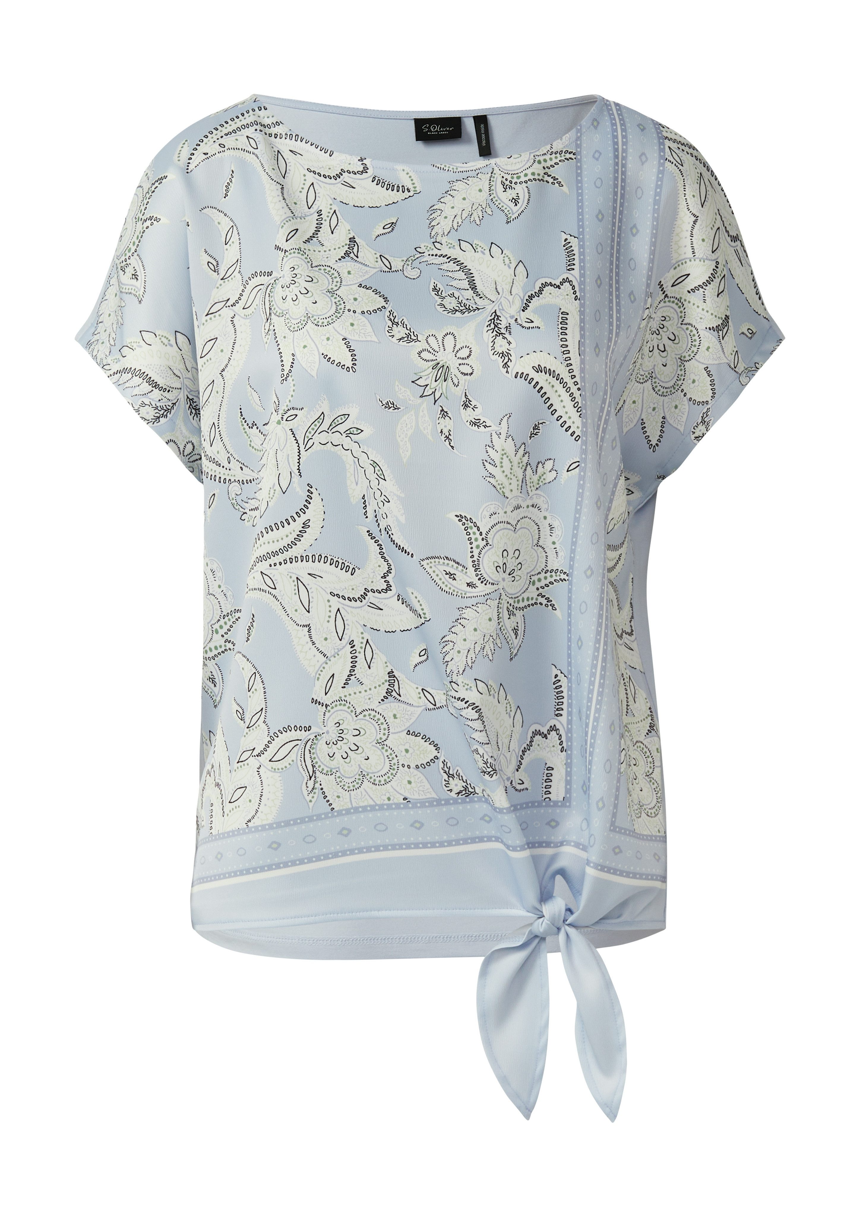 s.Oliver BLACK LABEL T-Shirt mit All-Over Print günstig online kaufen