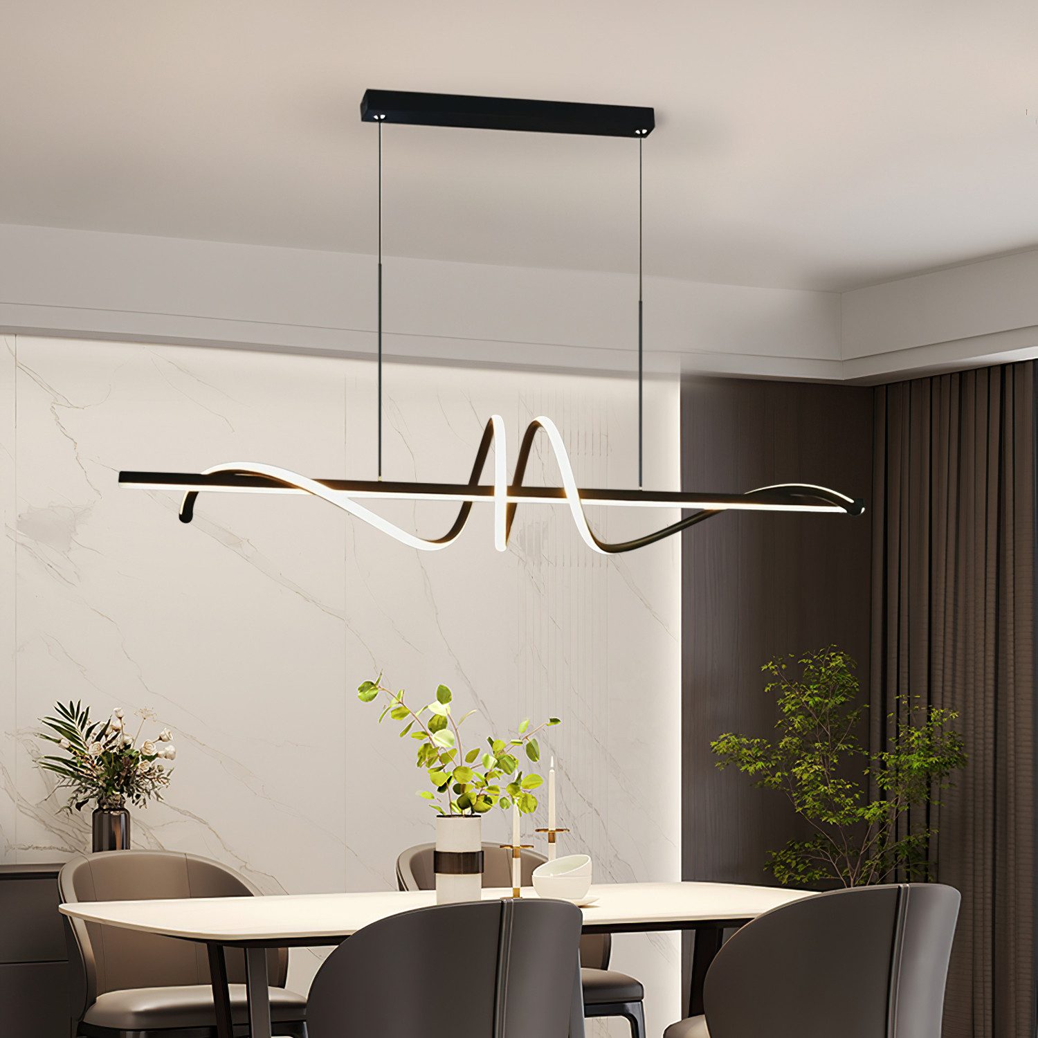 JDONG LED Deckenleuchte 90cm Moderne LED Pendelleuchte esszimmer dimmbar 54 günstig online kaufen