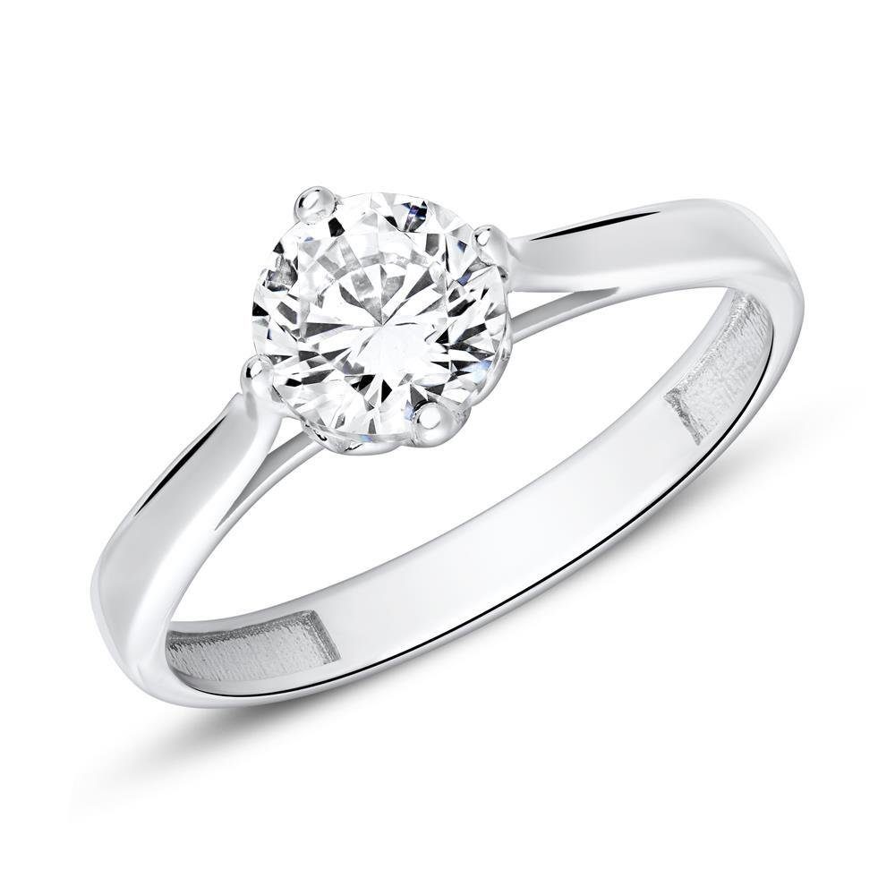 JEWLIX Verlobungsring 9K Weißgold Verlobungsring mit Zirkonia von JEWLIX günstig online kaufen