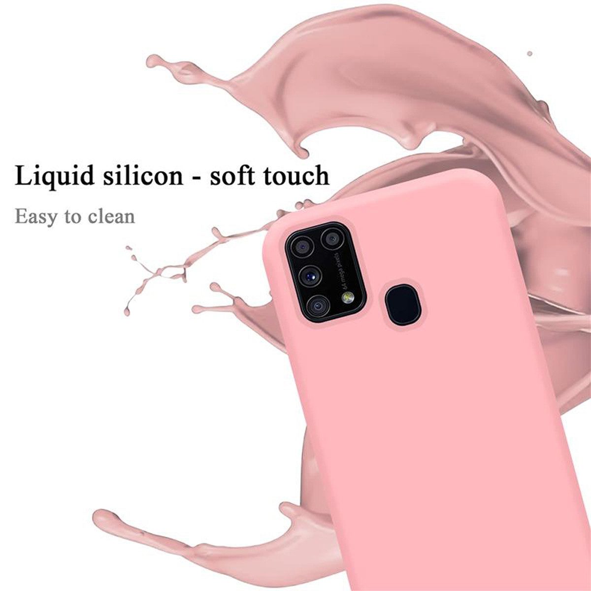 Cadorabo Handyhülle für Samsung Galaxy M31 Hülle Samsung Galaxy M31, Flexible Hülle TPU Silikon Schutzhülle Back Cover Case