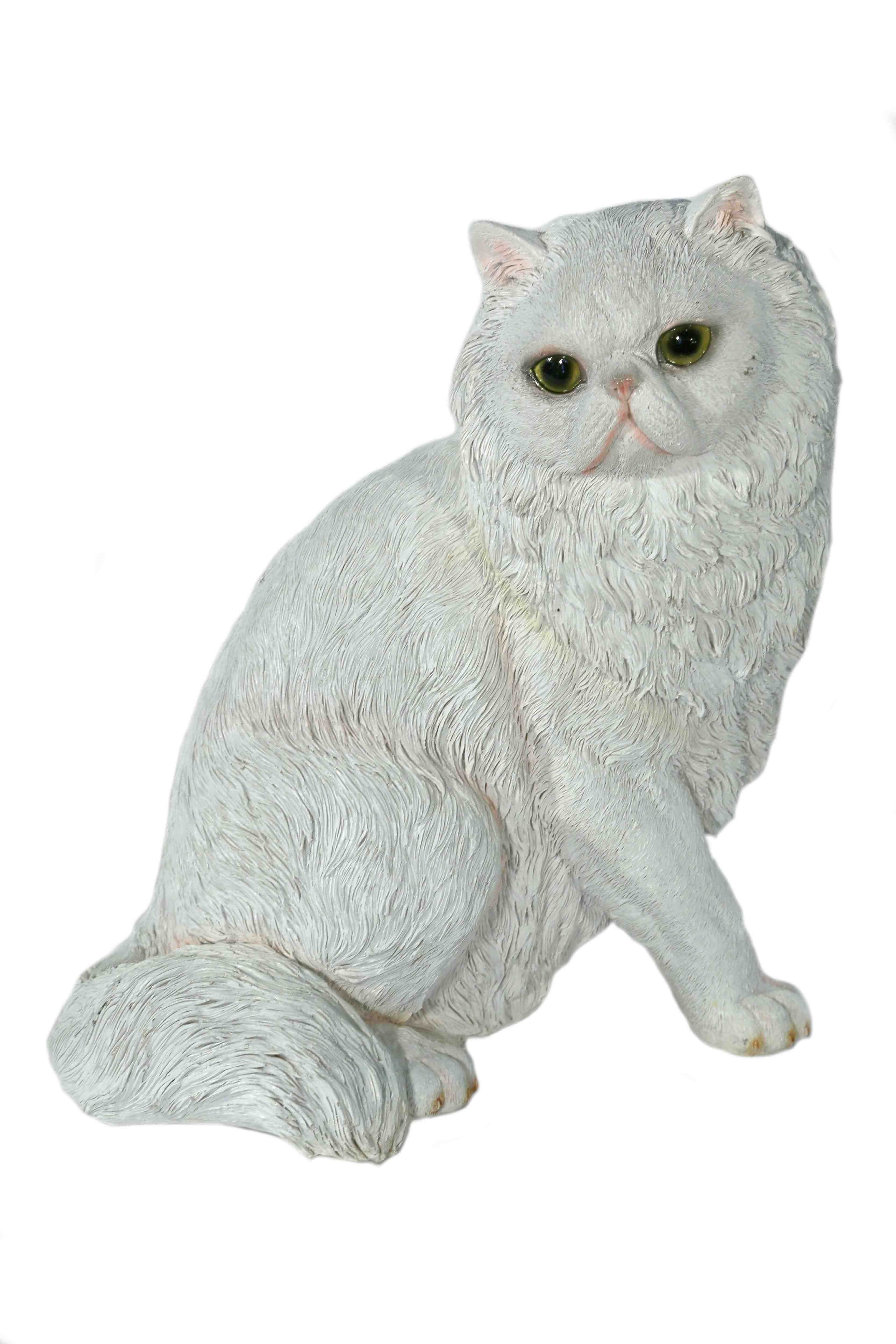 Casa Collection by Jänig Tierfigur Katze weiß, Tierfigur, Katze, Dekofigur aus Polyresin