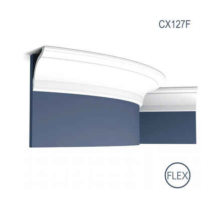Orac Decor Flexprofil CX127F (Profilleiste, 1-St., Flexible Eckleiste, Stuckleiste, Zierleiste, 2 m), weiß, vorgrundiert