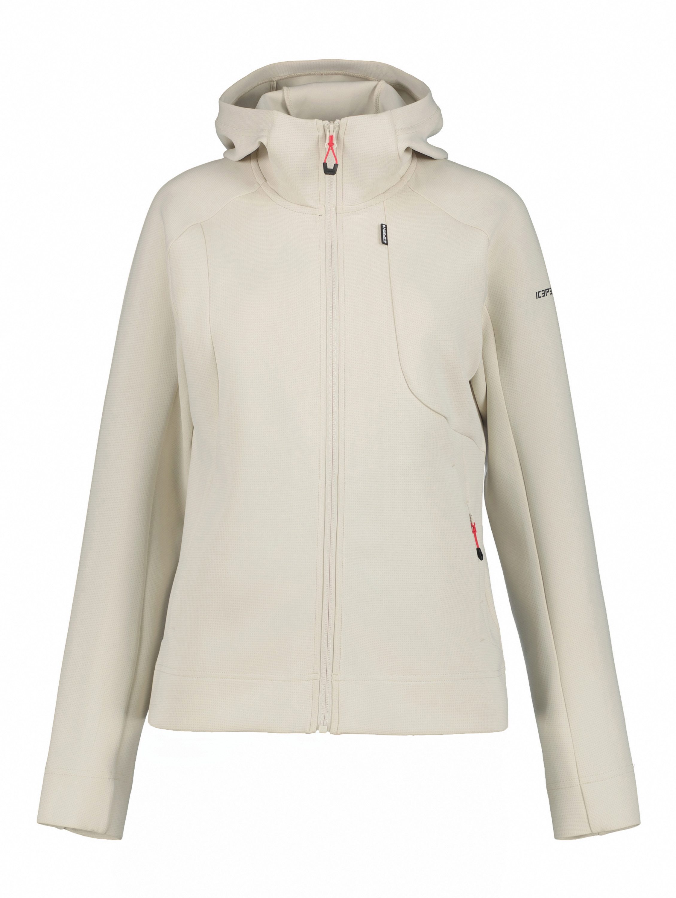 Fleecejacke Damen Midlayer Jacke Kapuze Bunnell creme