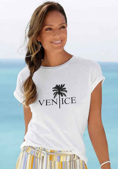 Venice Beach Rundhalsshirt mit Frontdruck