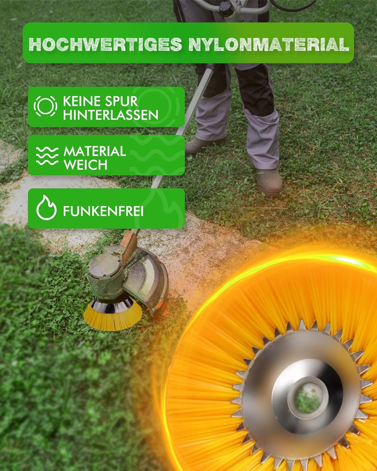 BlingBin Elektro-Rasentrimmer Unkrautbürste Motorsense 8 Zoll günstig online kaufen