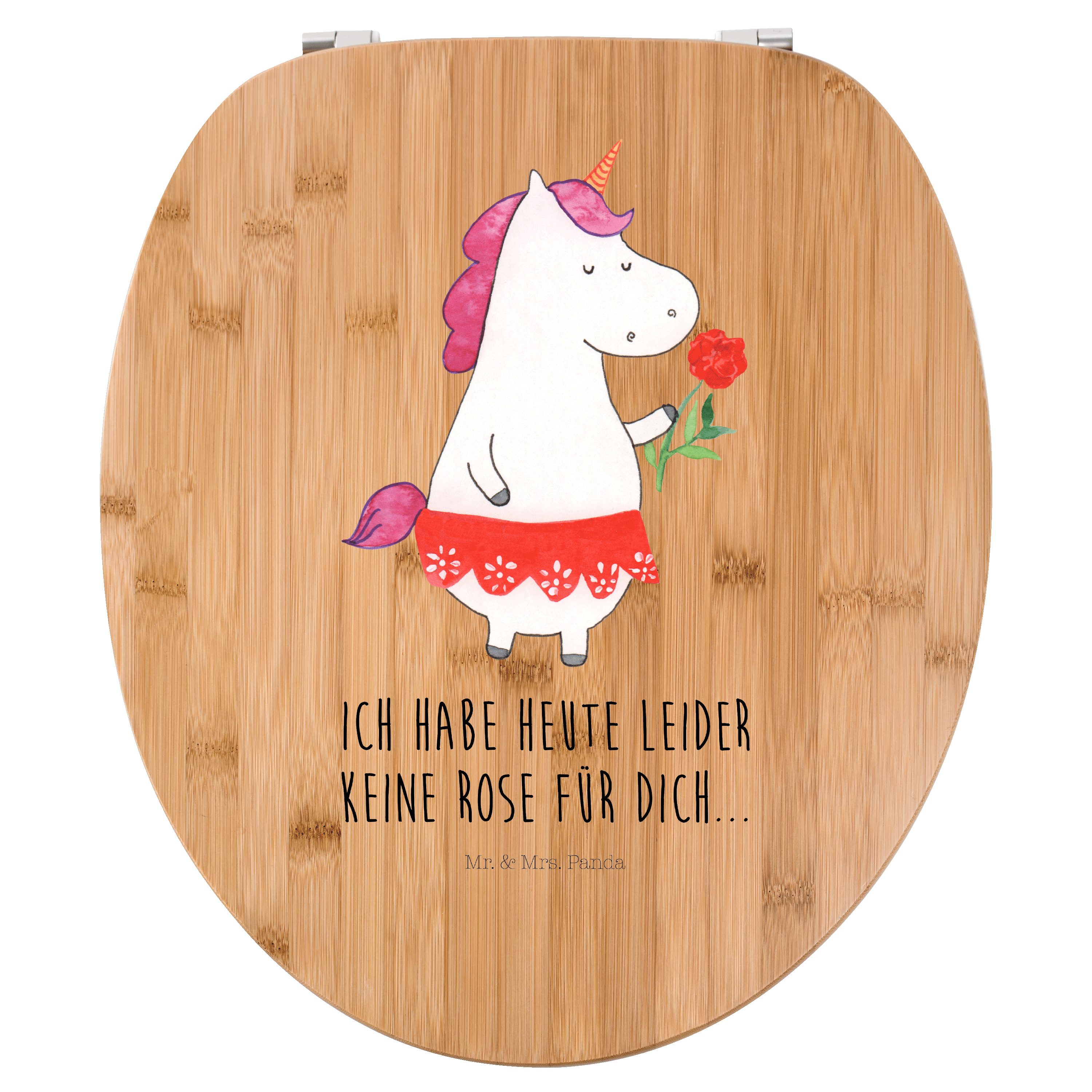 Mr. & Mrs. Panda WC-Sitz Einhorn Dame, WC Sitz, Transparent, Bachelorette, Klobrille, klo deck (Packung), holzklobrille wc sitz motiv bad wc sitz