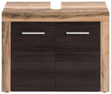 trendteam Waschbeckenunterschrank Carcassonne mit Rahmenoptik in Holztönen, Höhe 56 cm