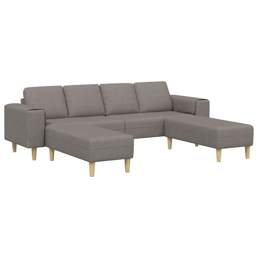 vidaXL Sofa Sofa Set Taupe Stoff, günstig online kaufen