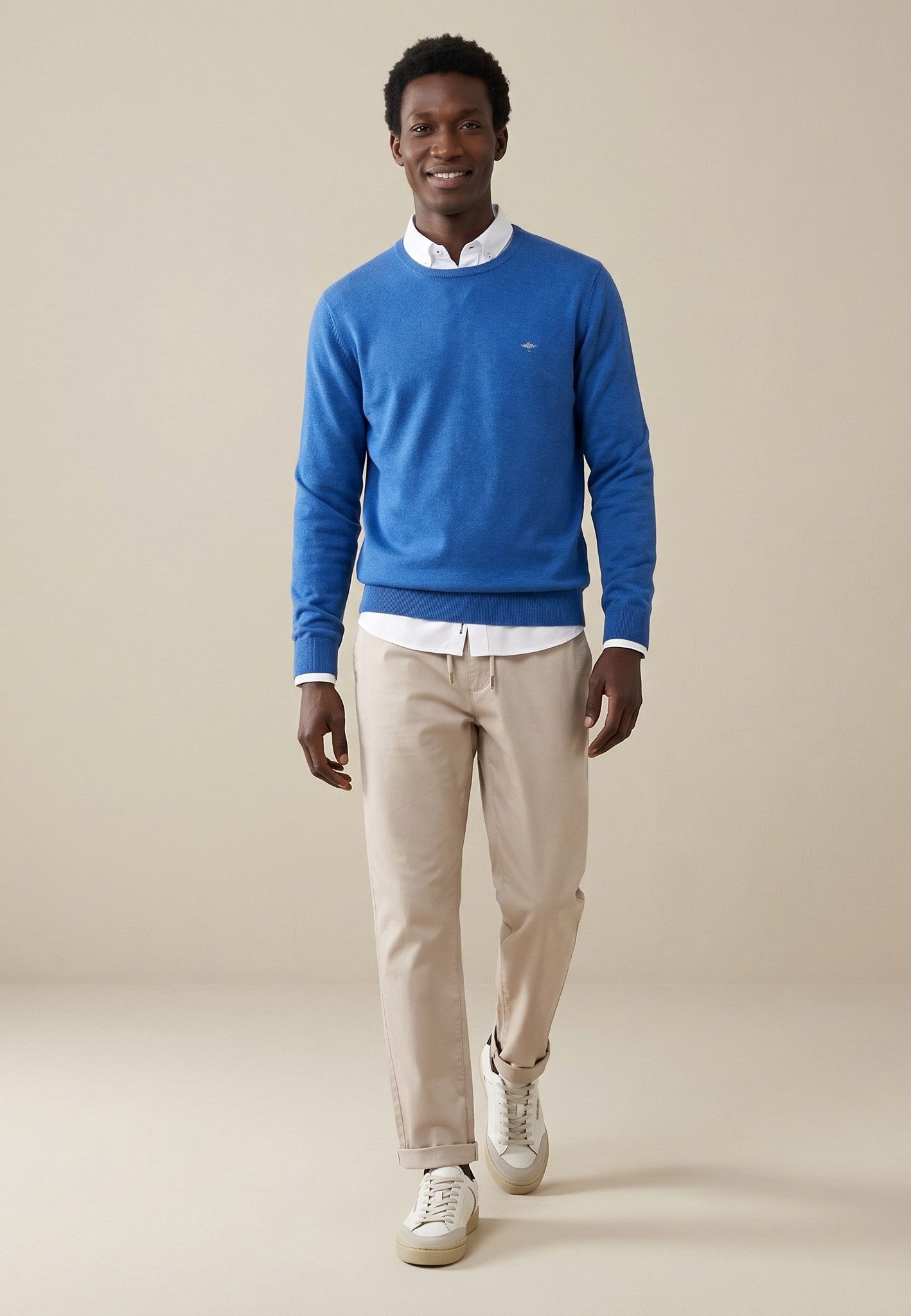 FYNCH-HATTON Strickpullover mit Logostickerei