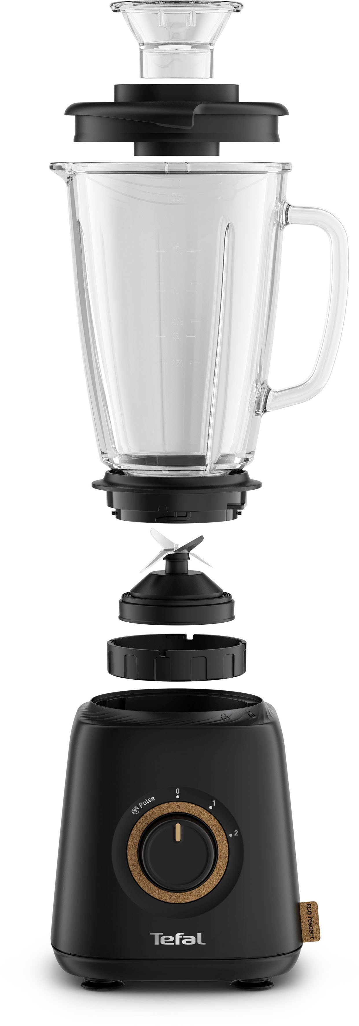 Tefal Standmixer Eco Respect, 800 W, im Öko-Design, 1,75 L, 4 Klingen, BL46EN