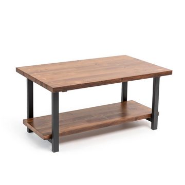 Gozos Couchtisch Huesca Couchtisch massiv aus Kiefer, Wohnzimmertisch aus Holz (100 x 60 cm)