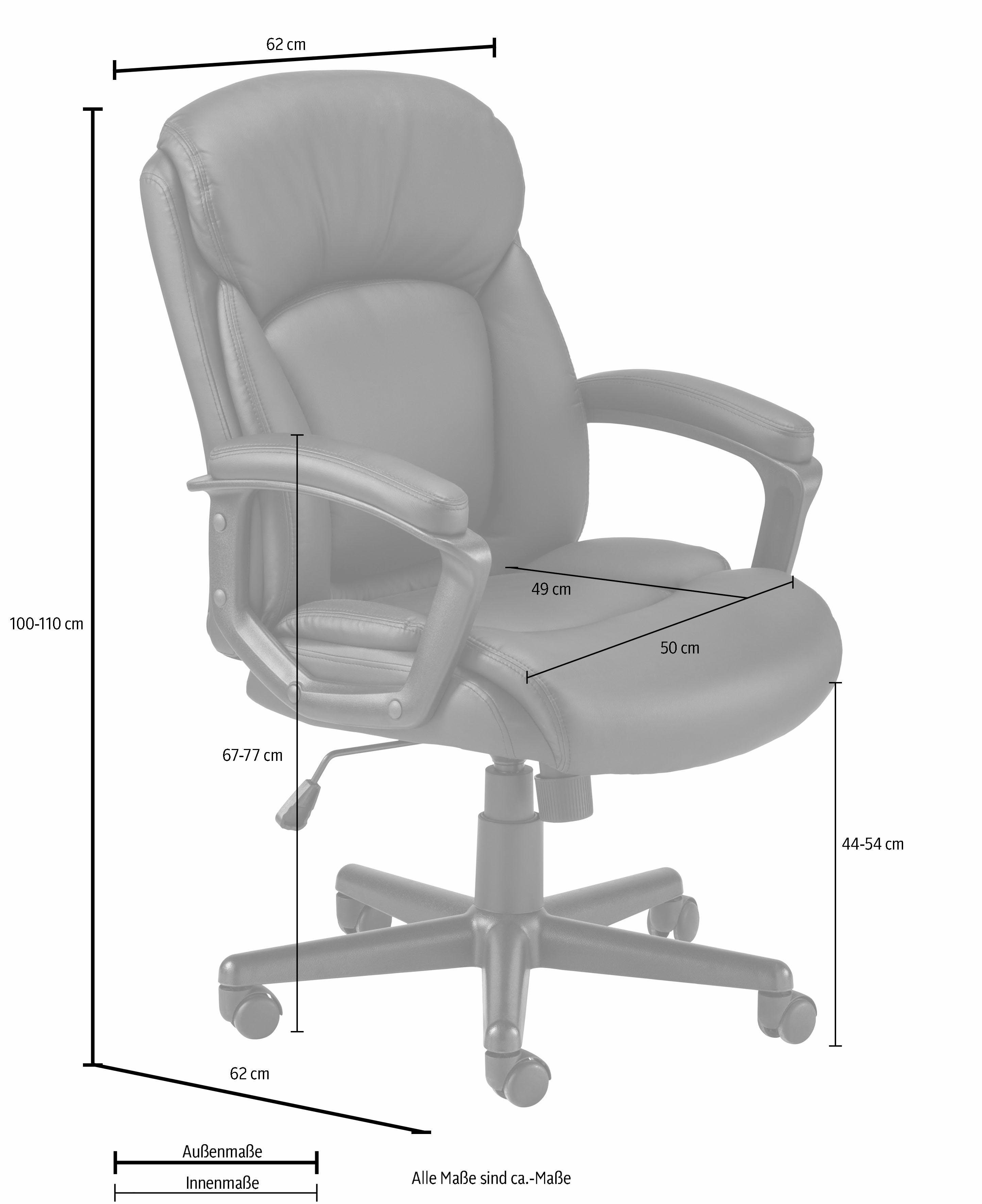 ergonomischen INOSIGN komfortable Chefsessel, viele Julia, Bürostuhl Polsterung, Funktionen
