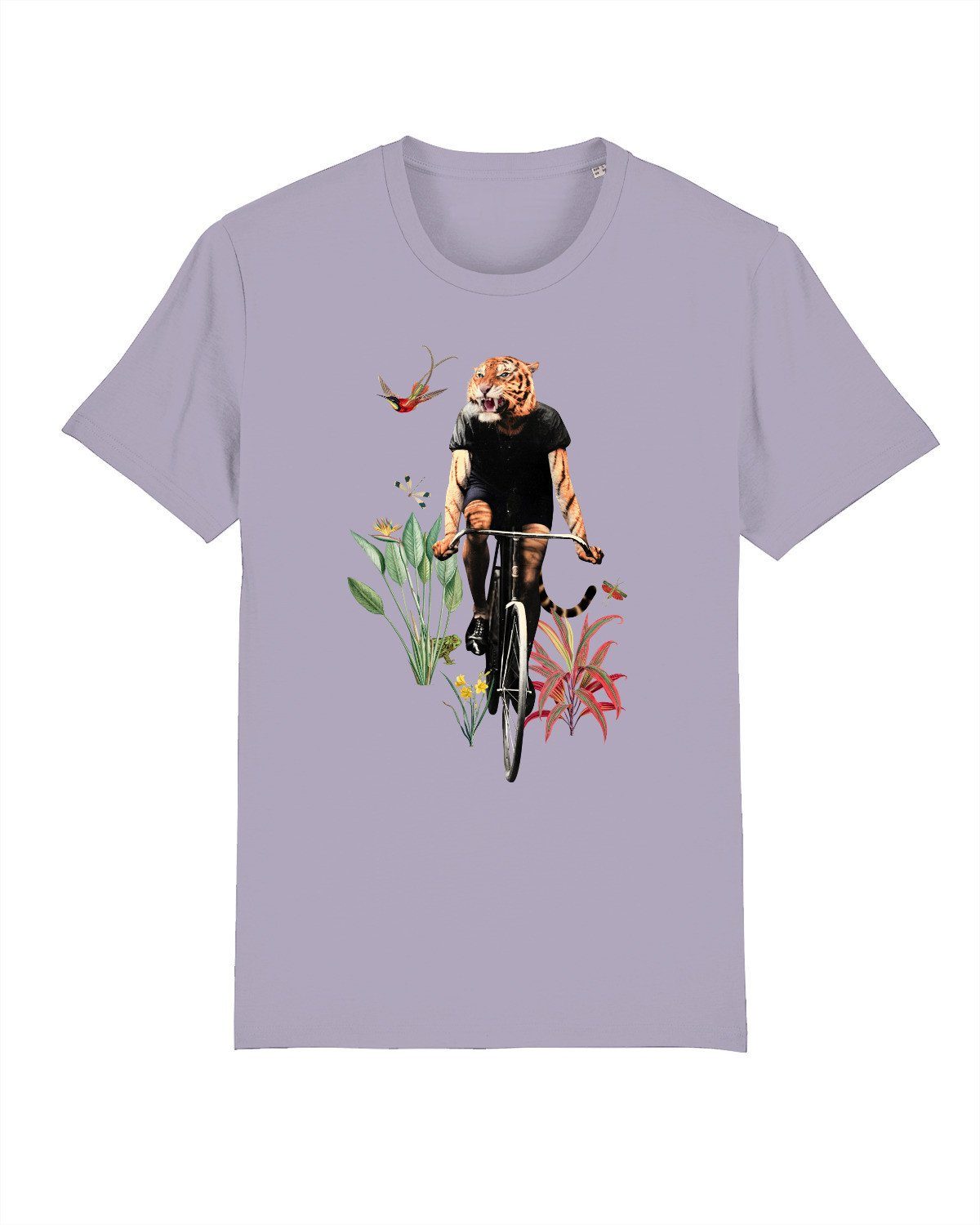 wat? Apparel Print-Shirt Fancy Tiger (1-tlg) Lavender | T-Shirts