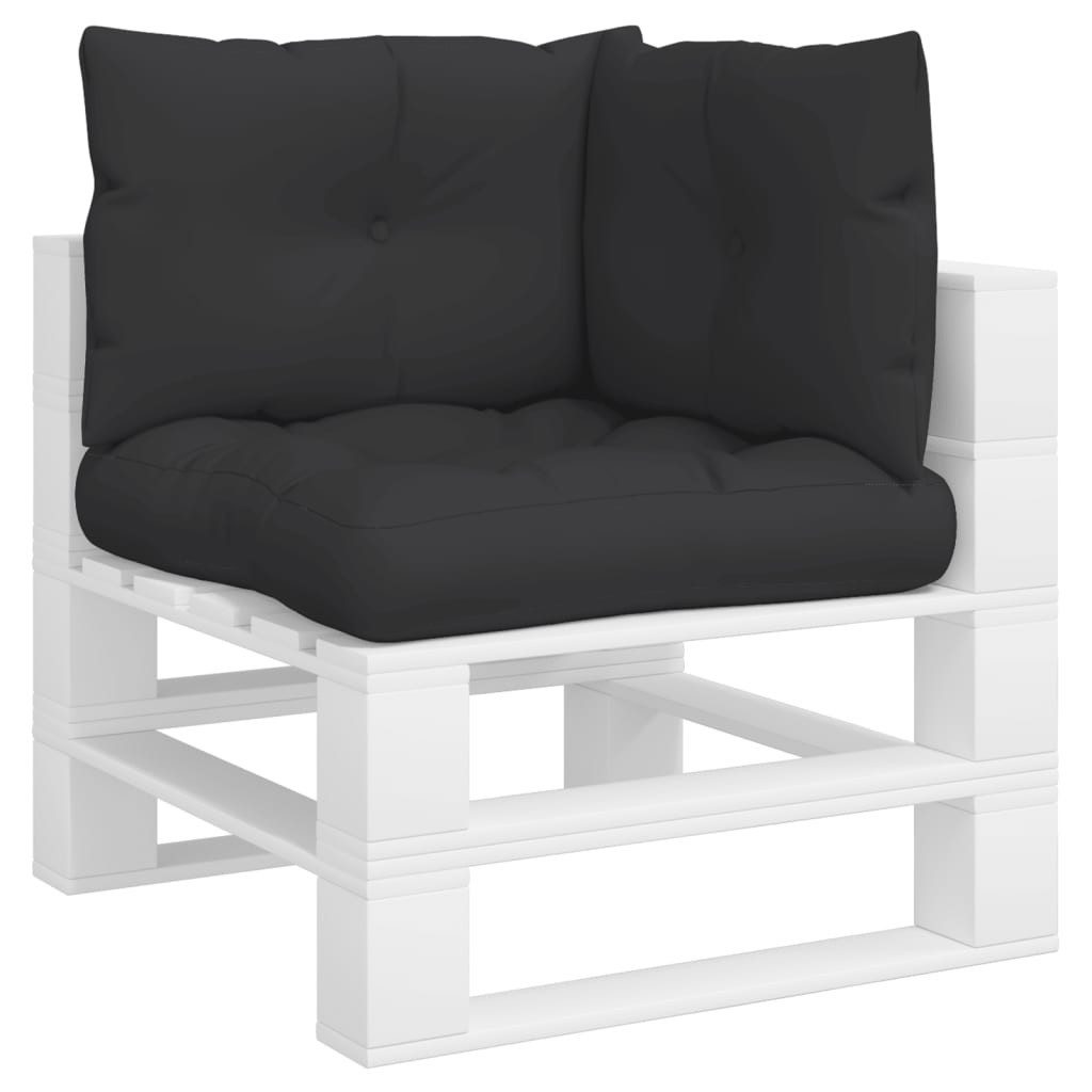 vidaXL Sitzauflage Palettenkissen 3-tlg. Schwarz Stoff, günstig online kaufen