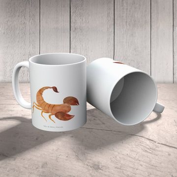 Mr. & Mrs. Panda Tasse Sternzeichen Skorpion - Weiß - Geschenk, Kaffeetasse, Astrologie, Por, Keramik, Einzigartiges Botschaft