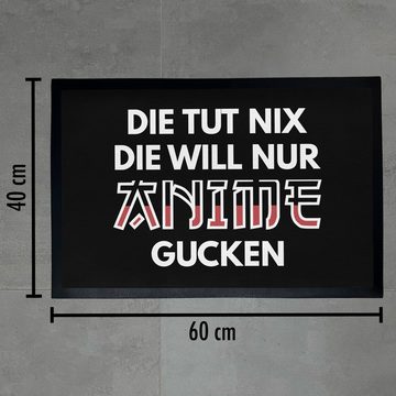 Fußmatte Anime Fußmatte Geschenk Die Tut Nix Die Will Nur Anime Gucken Liebhabe, Trendation