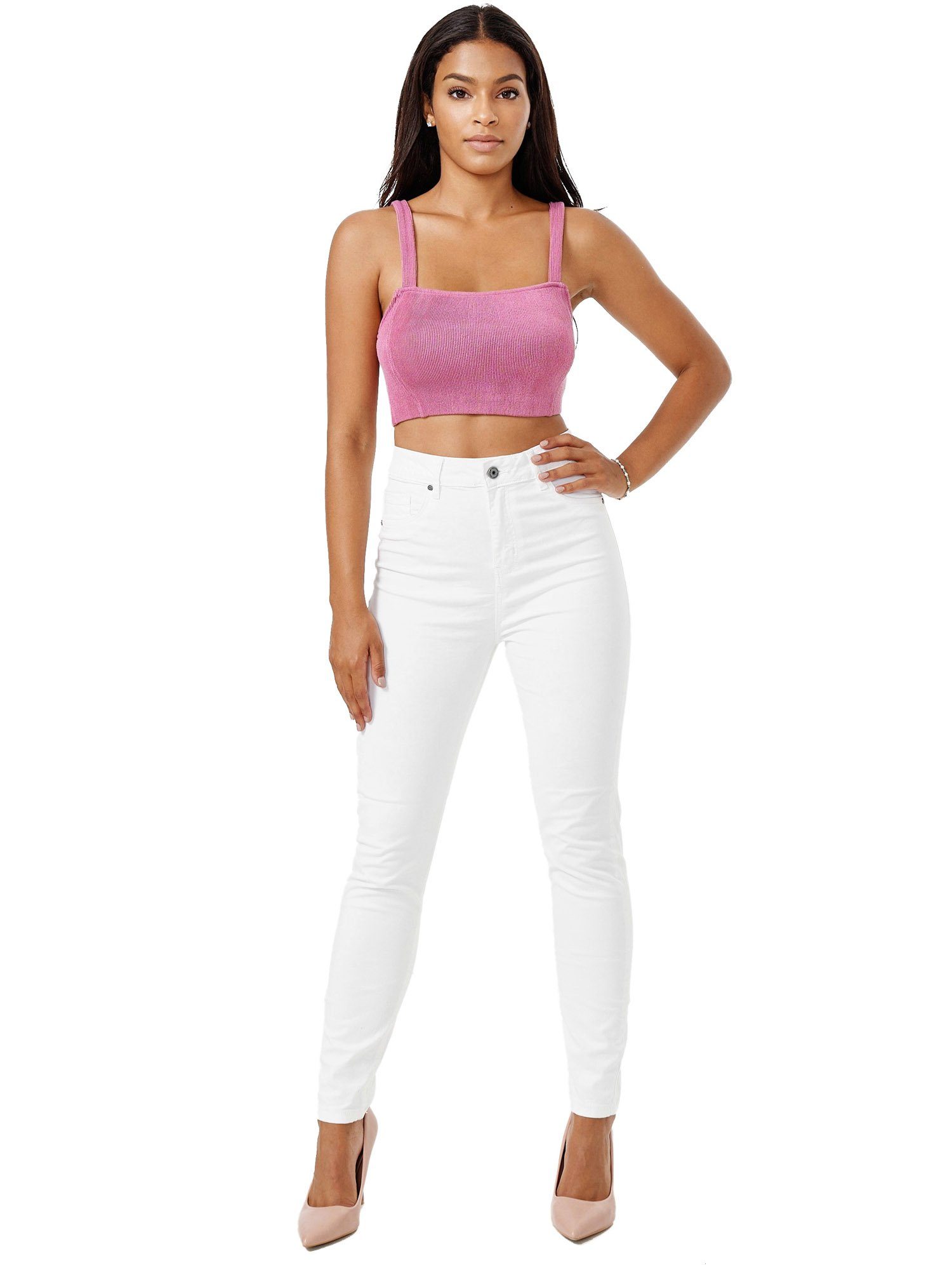 Tazzio Skinny-fit-Jeans F103 Damen High Rise Jeanshose günstig online kaufen