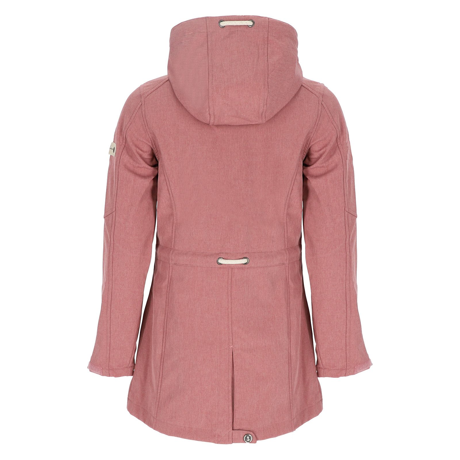 Dry Fashion Softshellmantel Büsum Damen Softshelljacke Fleece-Innenfutter - Mantel Jacke Outdoor Atmungsaktiv, Verstellbare & abnehmbare Kapuze, 2-Wege-Reißverschluss