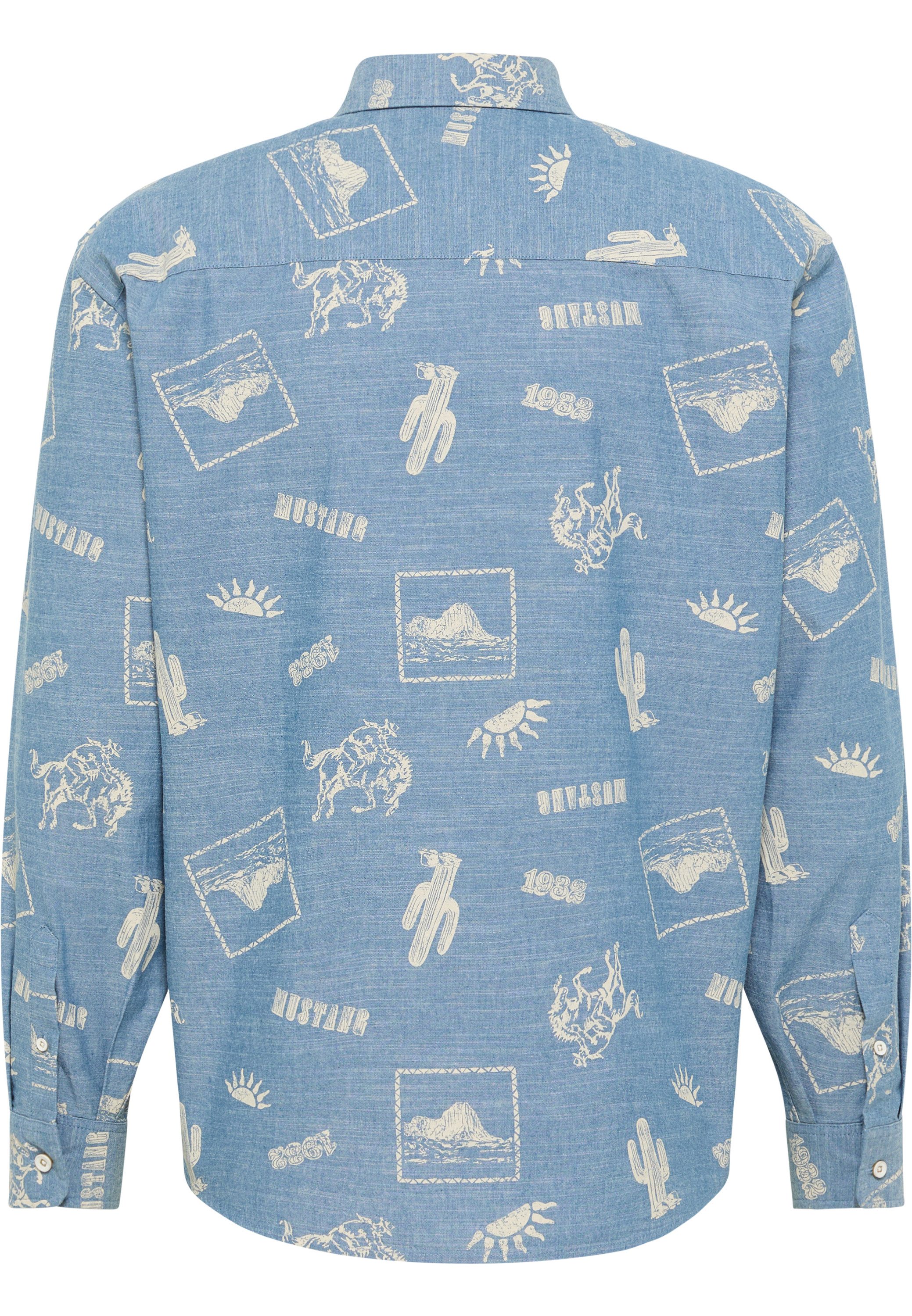 MUSTANG Langarmhemd Herren Style Elmore