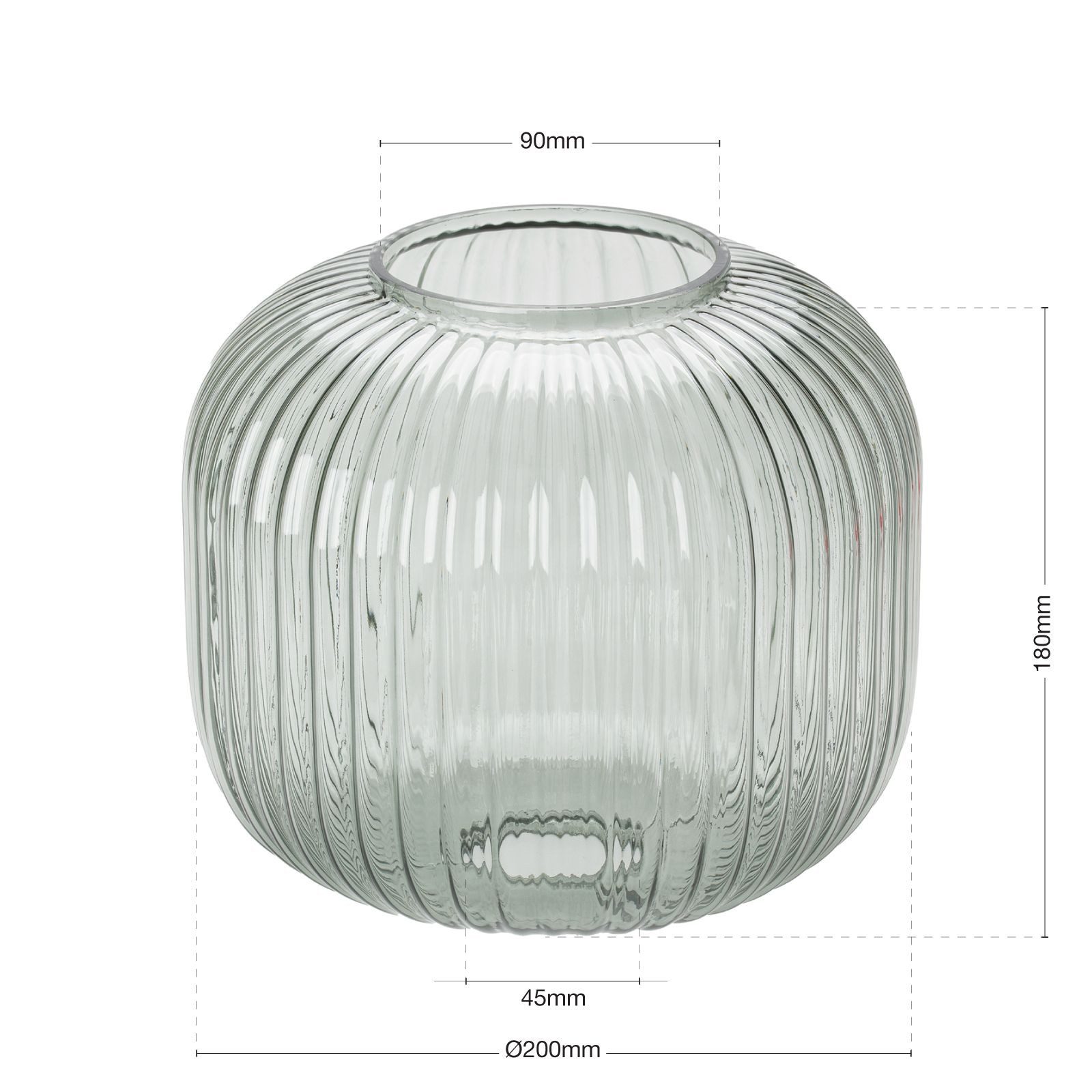 Orion Leuchten Lampenschirm Glas Lampenschirm Ø 200 mm Rauch E27