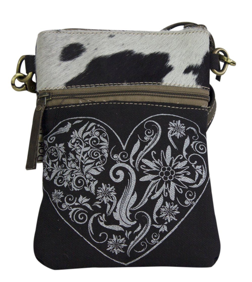 Domelo Trachtentasche kleine mit Herz Aufdruck, Oktoberfest Tasche