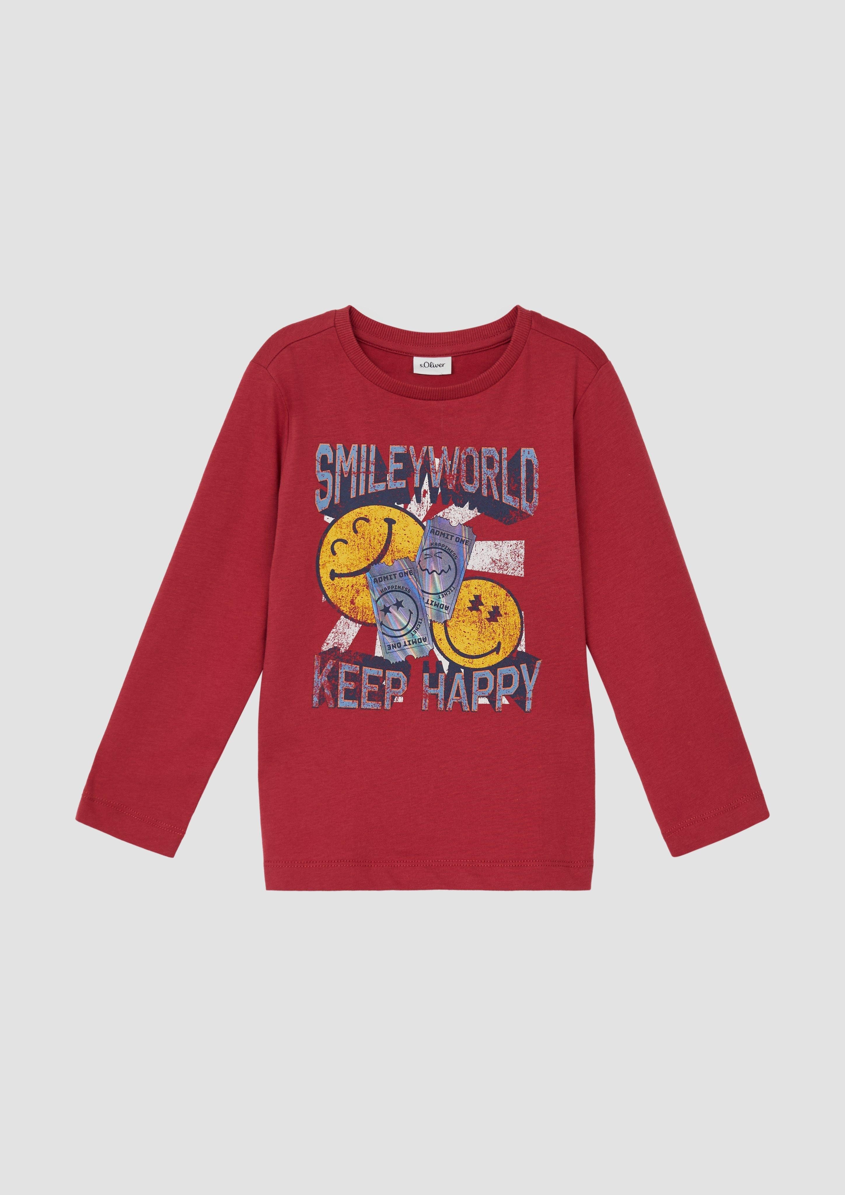 Langarmshirt Jersey-Longsleeve mit Smiley®-Print