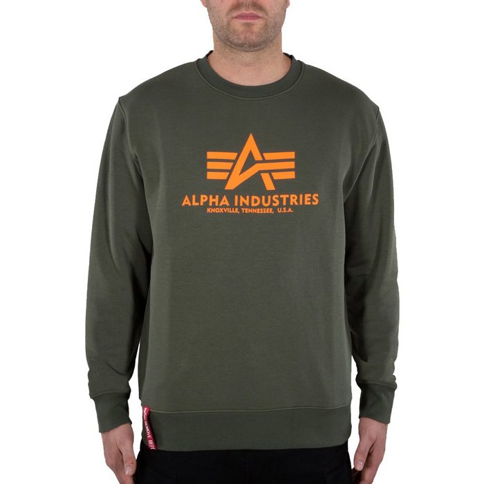 Alpha Industries Sweater Basic Logo Neon Print (1-tlg)