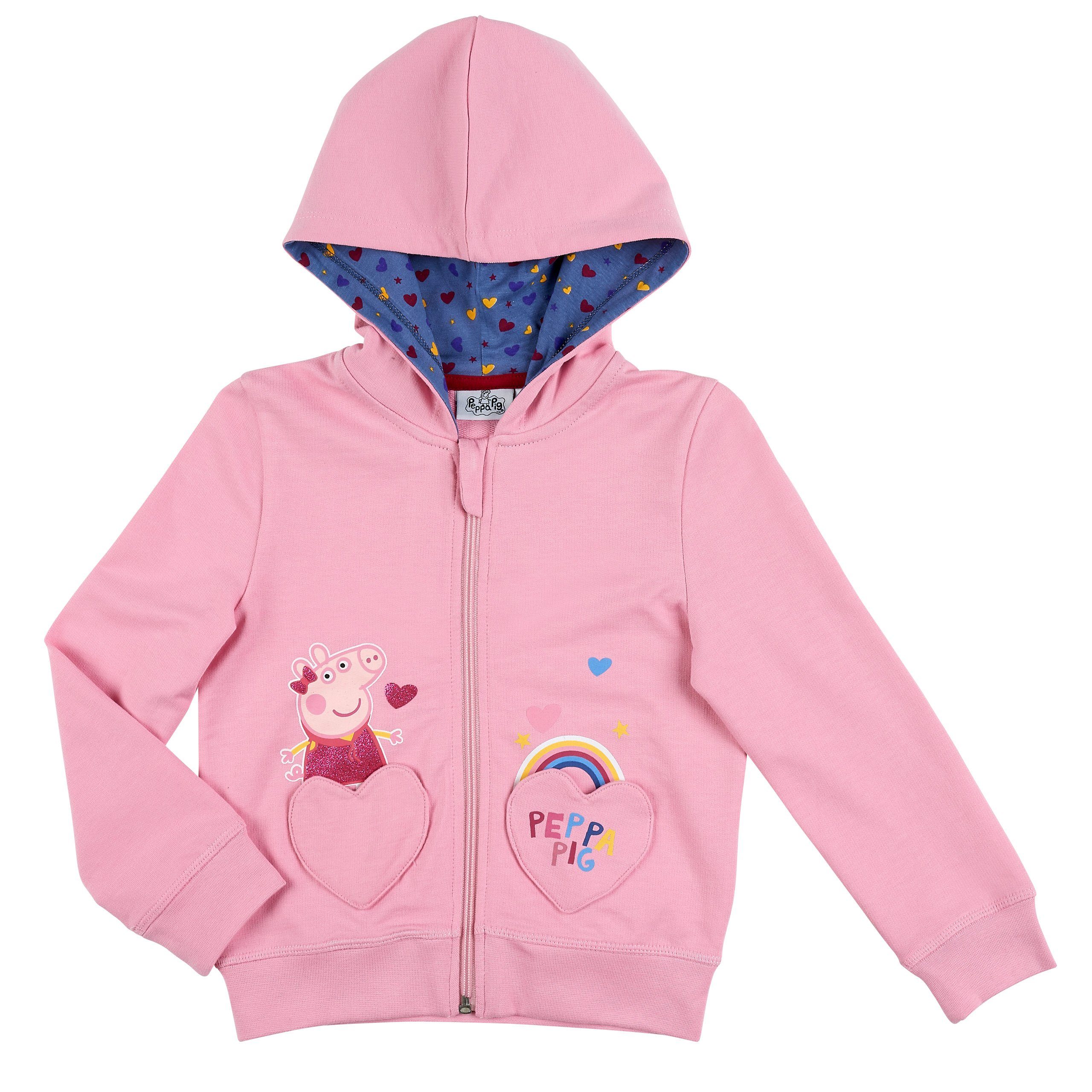 Peppa Pig Shirt & Leggings Peppa Wutz Pig Mädchen Set Sweatjacke und Leggings