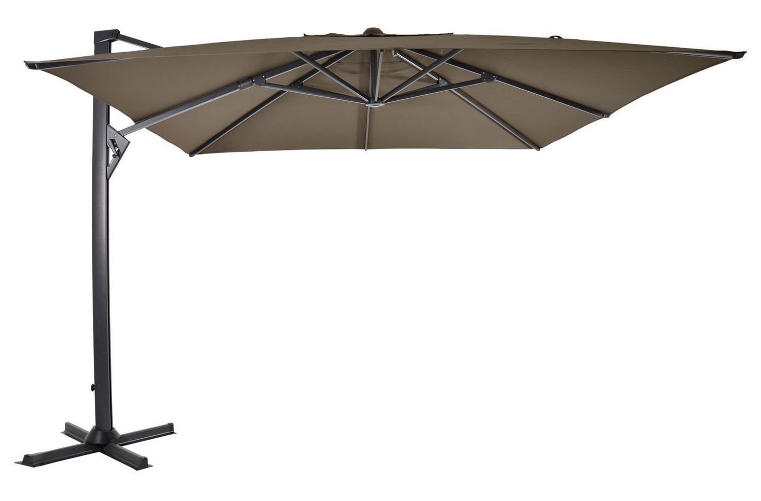 Lesli Living Sonnenschirm Lesli Living Ampelschirm Sonnenschirm "Taurus" Taupe 3x3 m