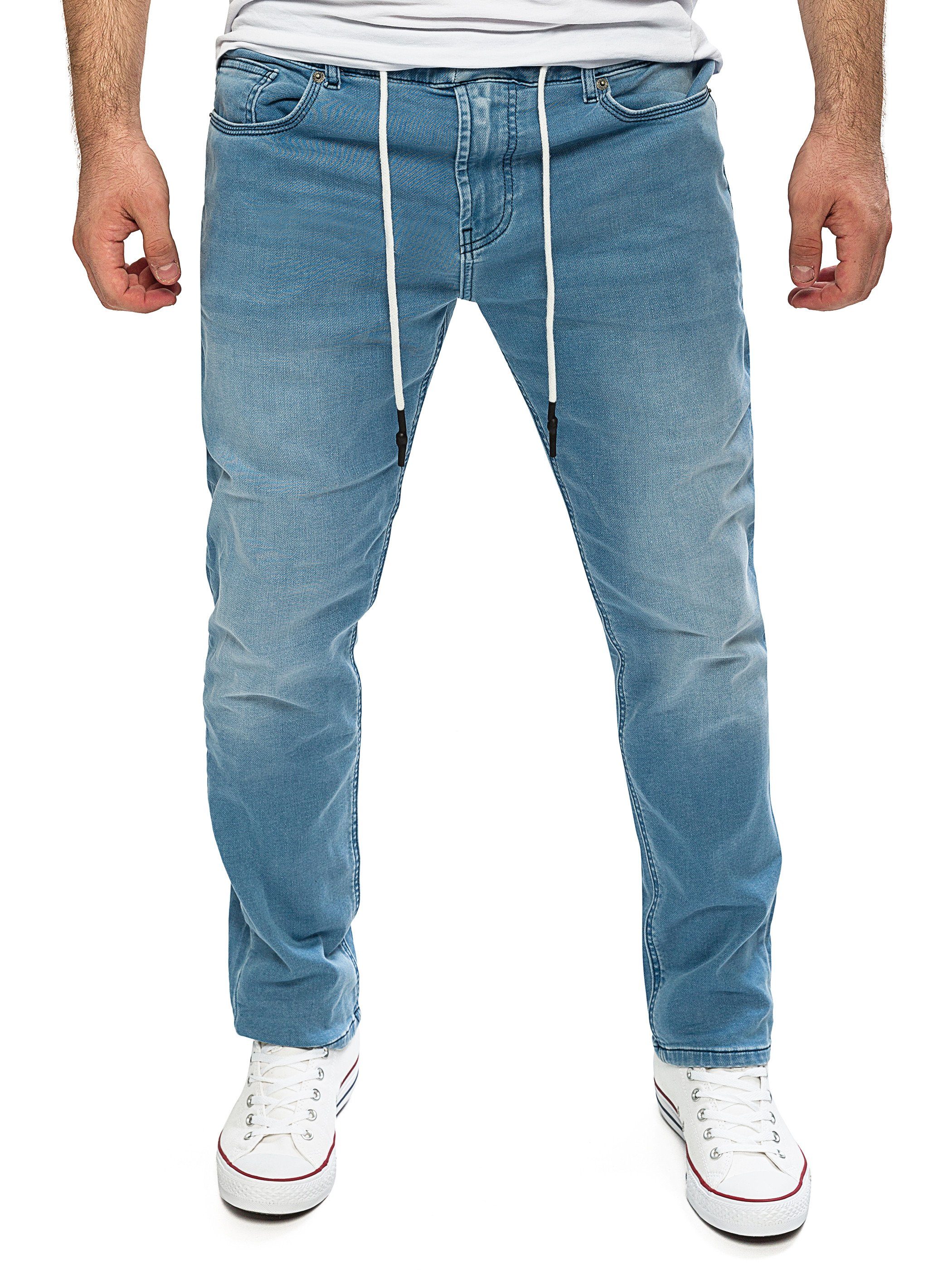 Yazubi Slim-fit-Jeans Herren Sweathose in Jeansoptik Erik Schmale Jeans, mit Stretch-Anteil
